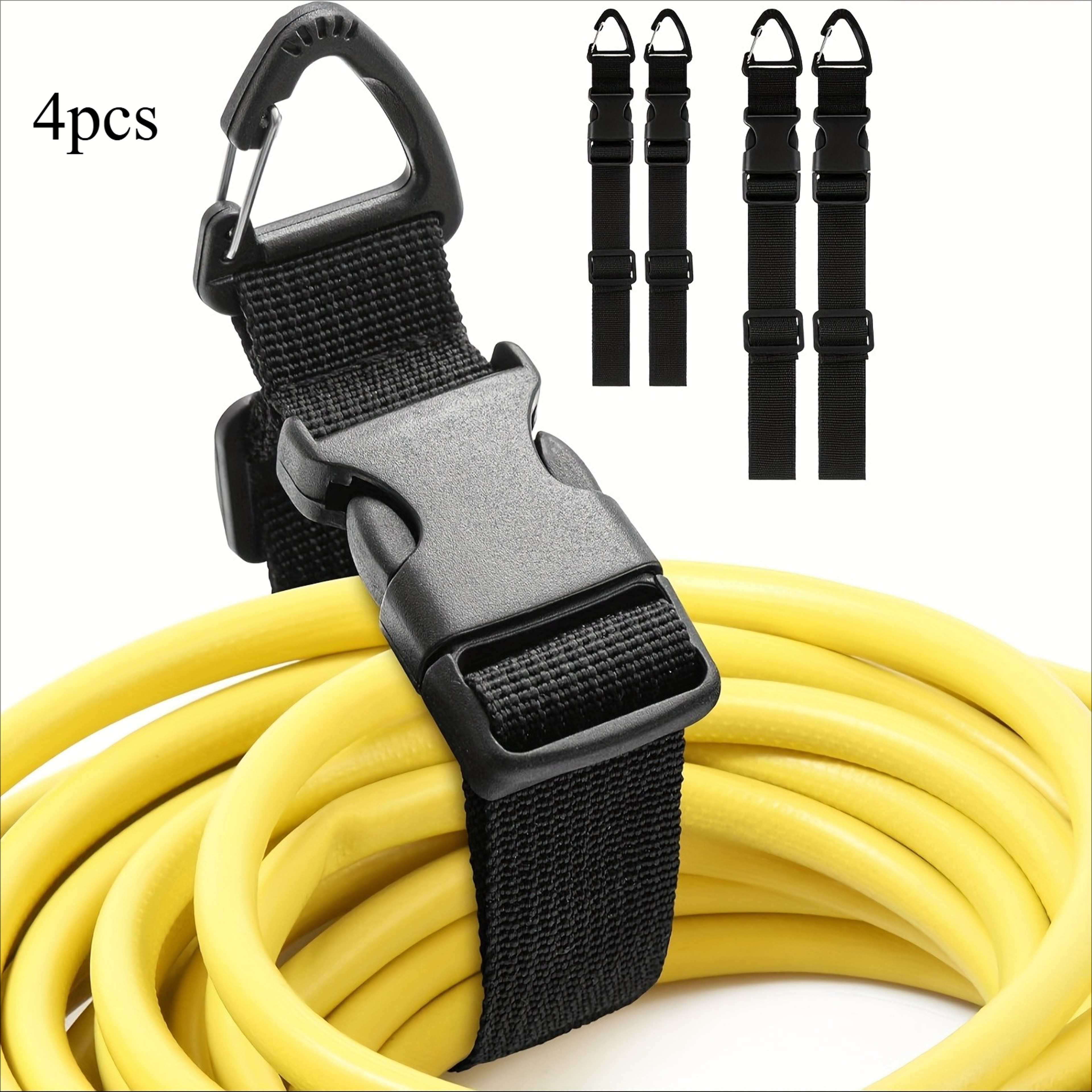 HeavyDuty Black Adjustable Extension Cord Organizer 3Axis Buckle Storage Strap For Garage Organizat 7