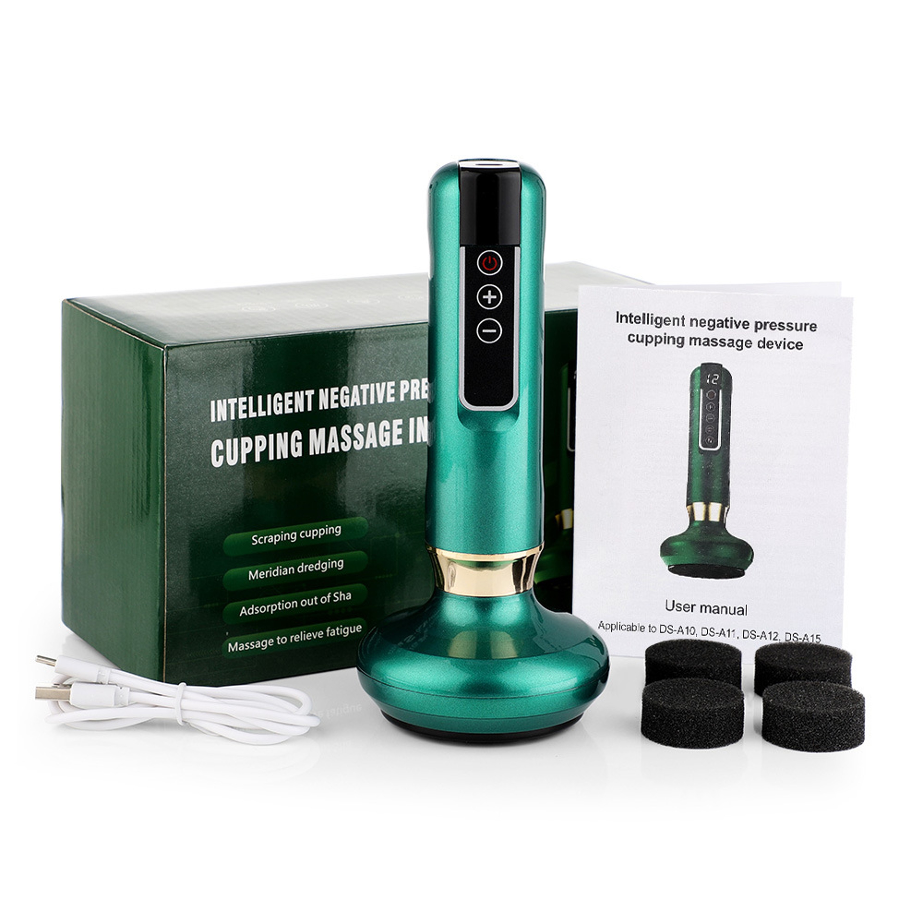 Rechargeable Cupping Device, Smart Vacuum Massage Handheld Cellulite Massager, Infrared Red Light – view 6