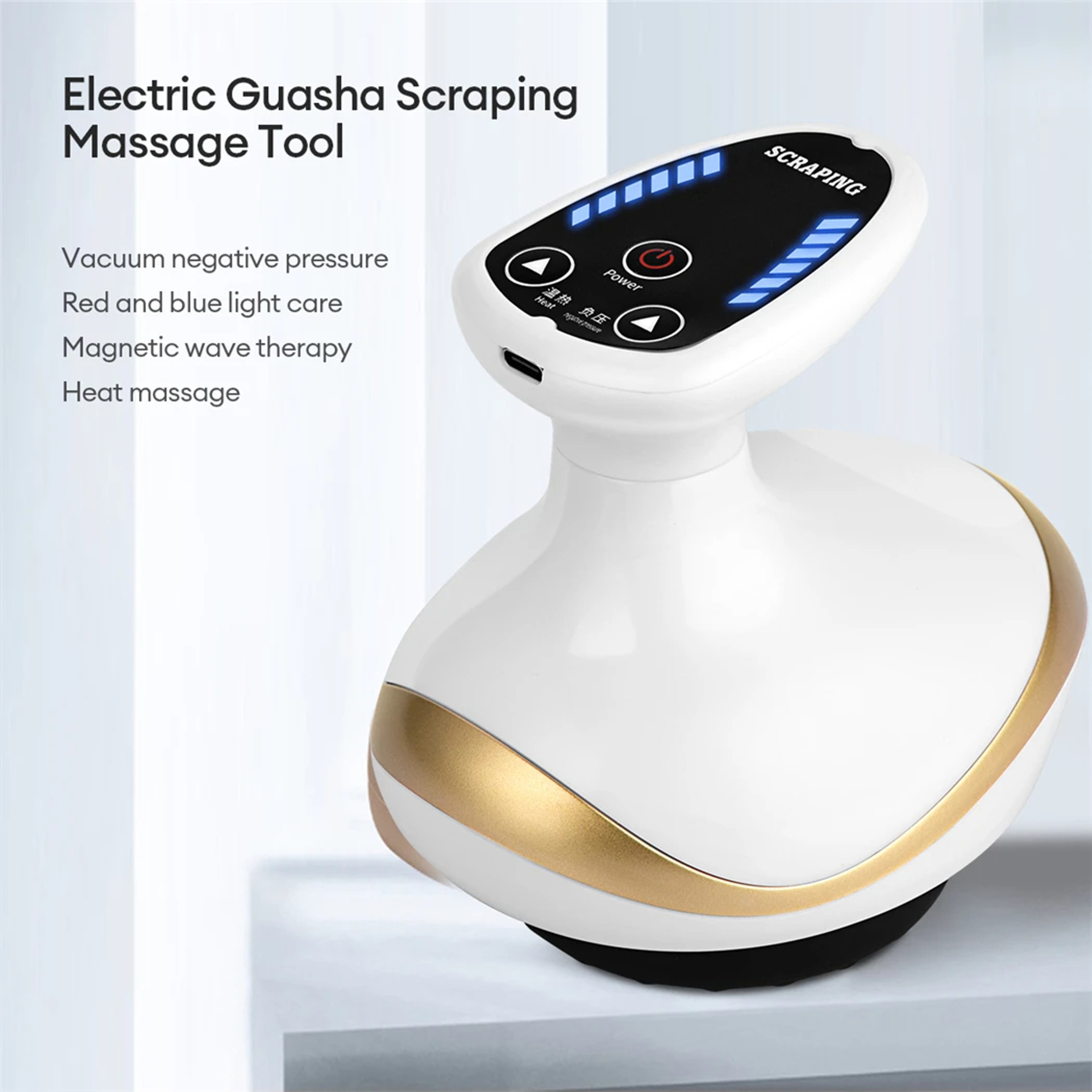 Cupping Massage With LCD Display Electric EMS Body Massager Guasha Scraping Vacuum Suction Cup 0
