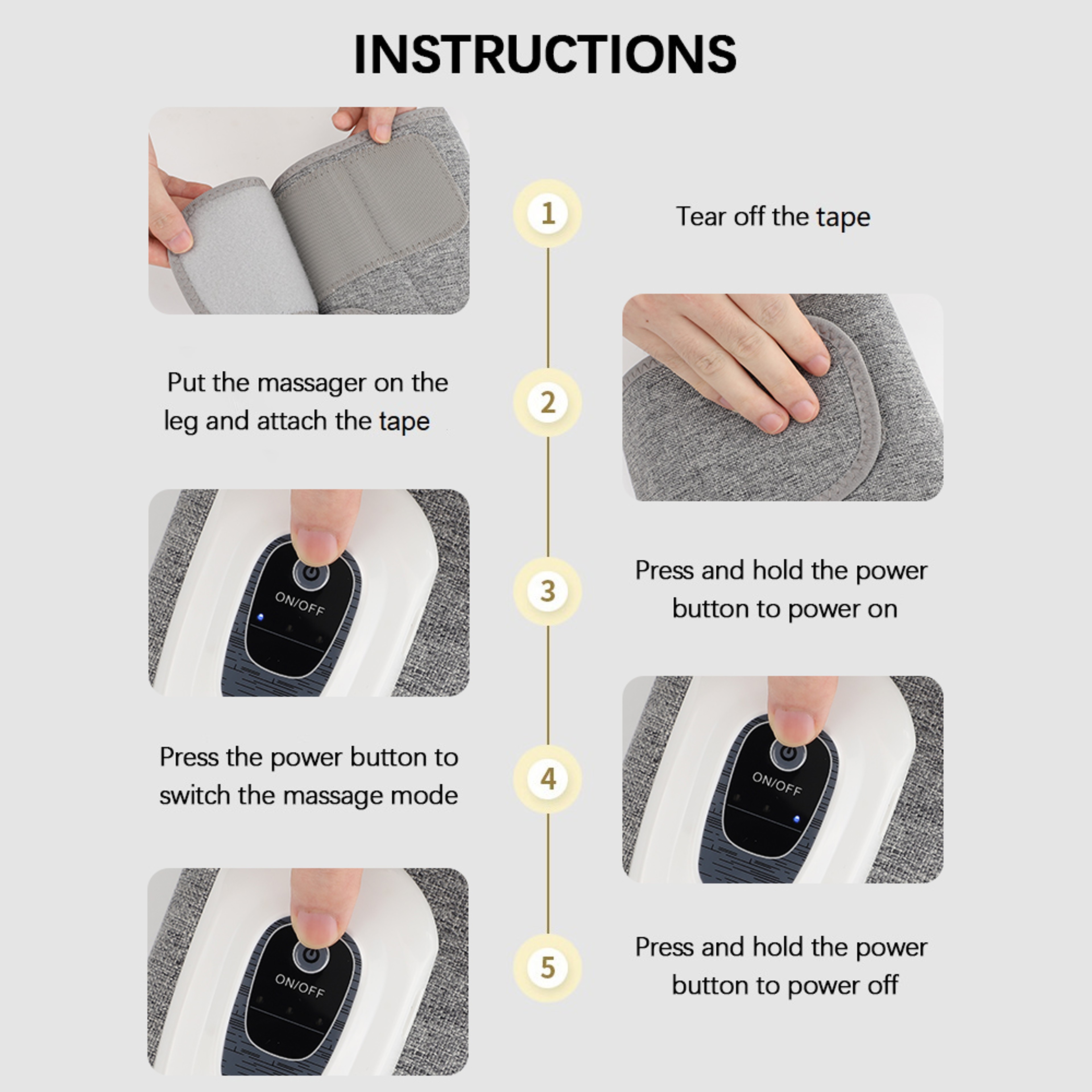 Air Compression Leg Massager Wireless Rechargeable Calf And Arm Massager For Muscle Relaxation 4