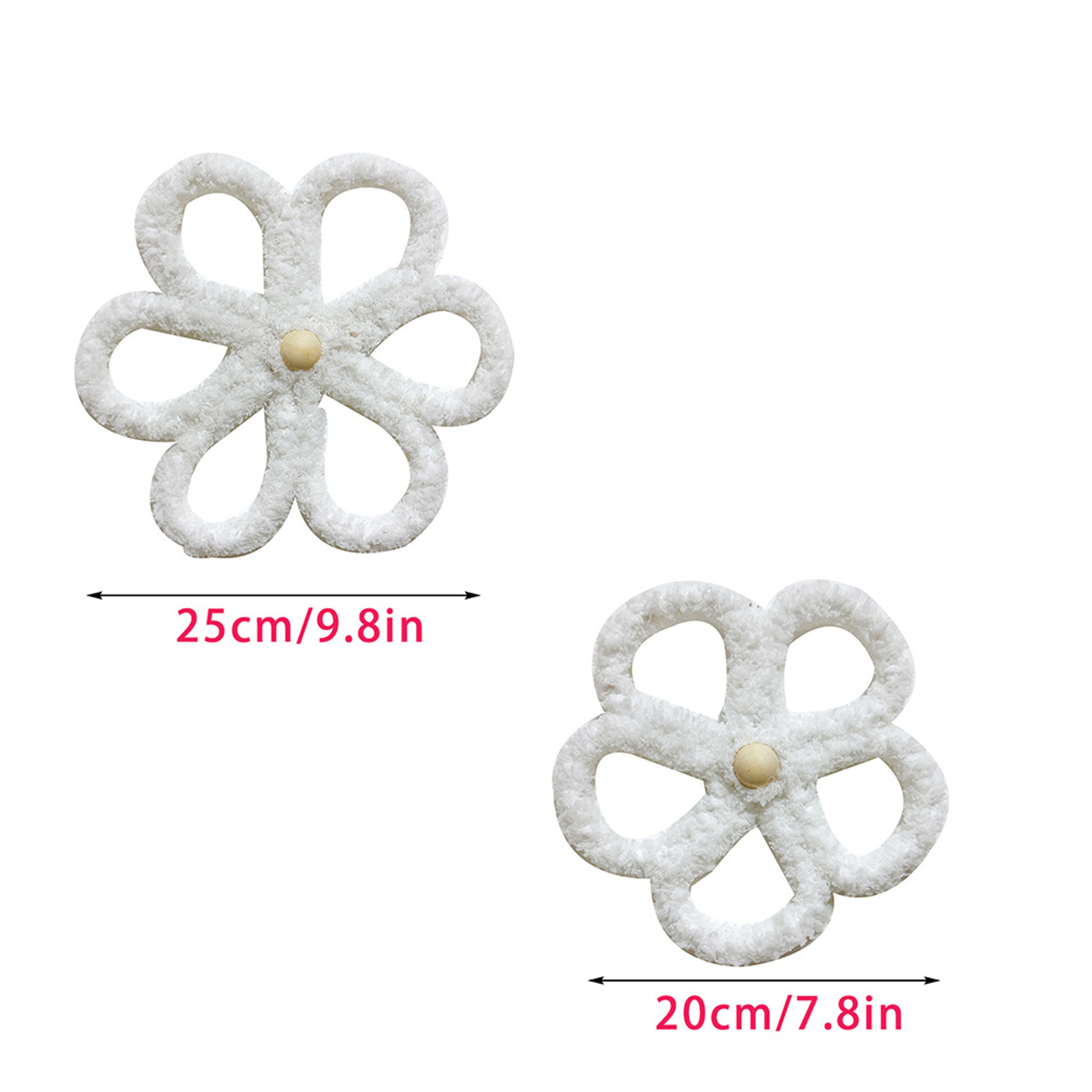 Woven Daisy Flower Decorative Wall Bohemian, Bohemian Daisy Wall Decoration, Kindergarten Decor – view 6