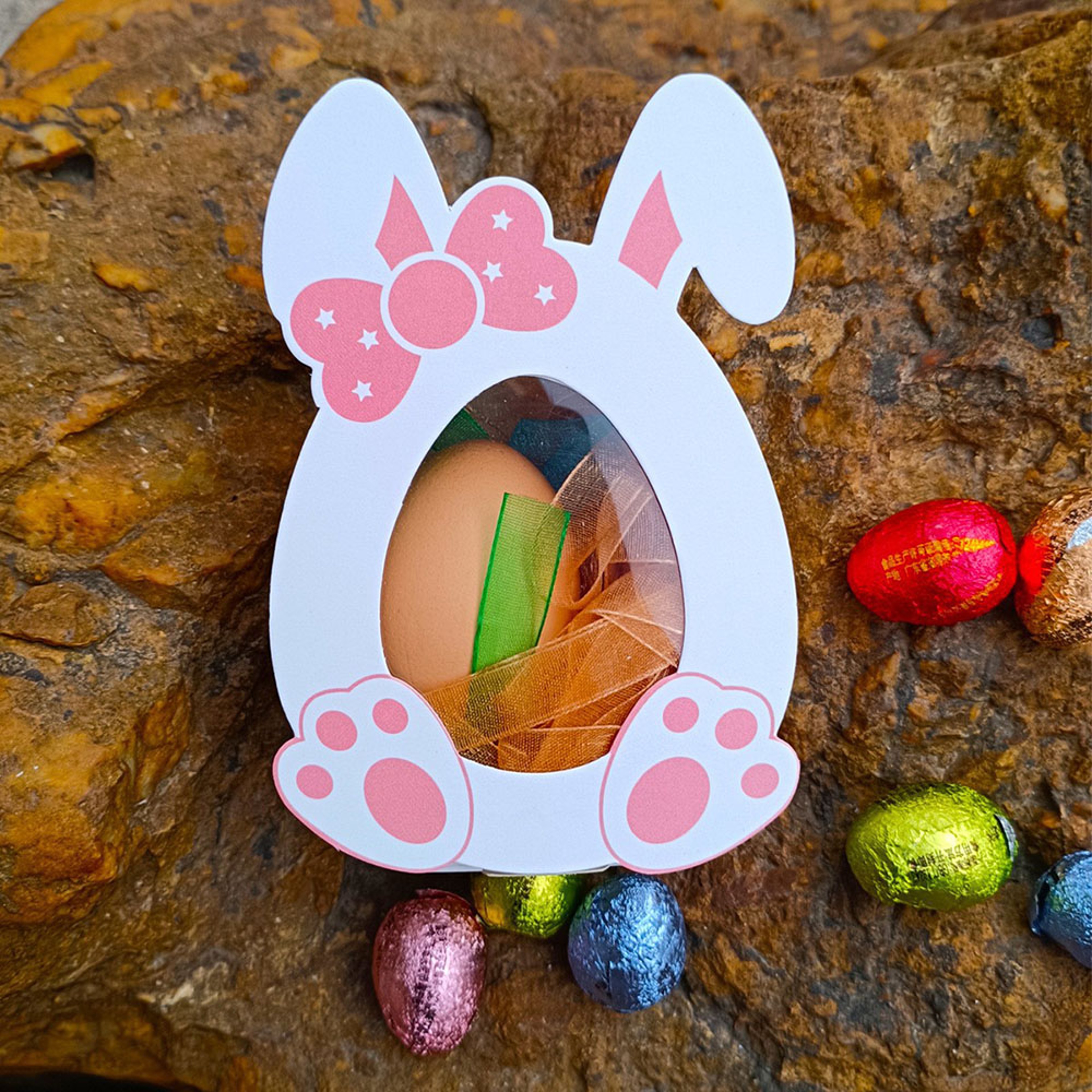 Happy Easter Biscuit Chocolate Packaging Box Cute Rabbit Ear Paper Candy Boxes 5