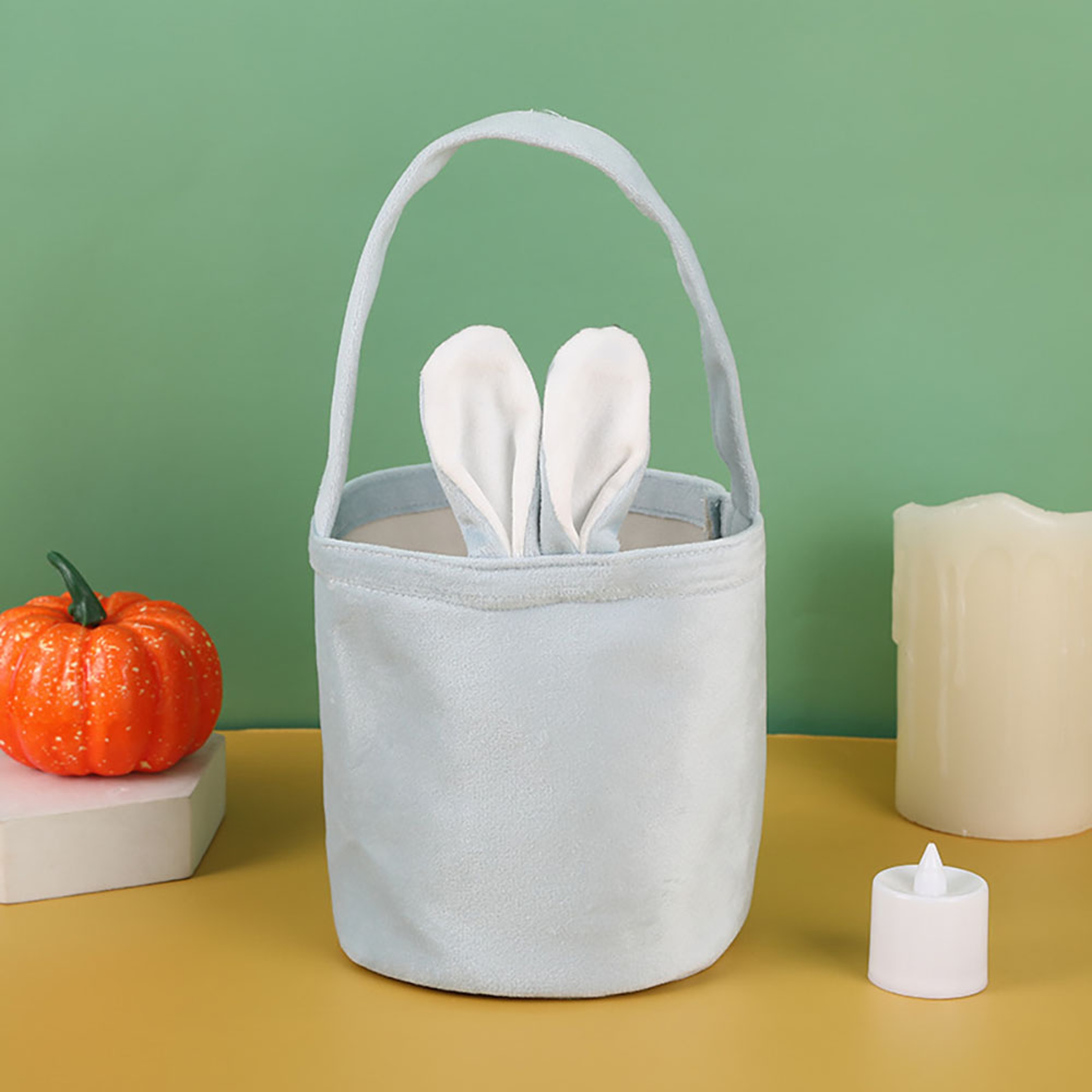 Cute Cartoon Bunny Ears Easter Basket Bag, Candy Egg Handbag for Kids, Easter Party Supplies Gift Packaging Bag – view 7