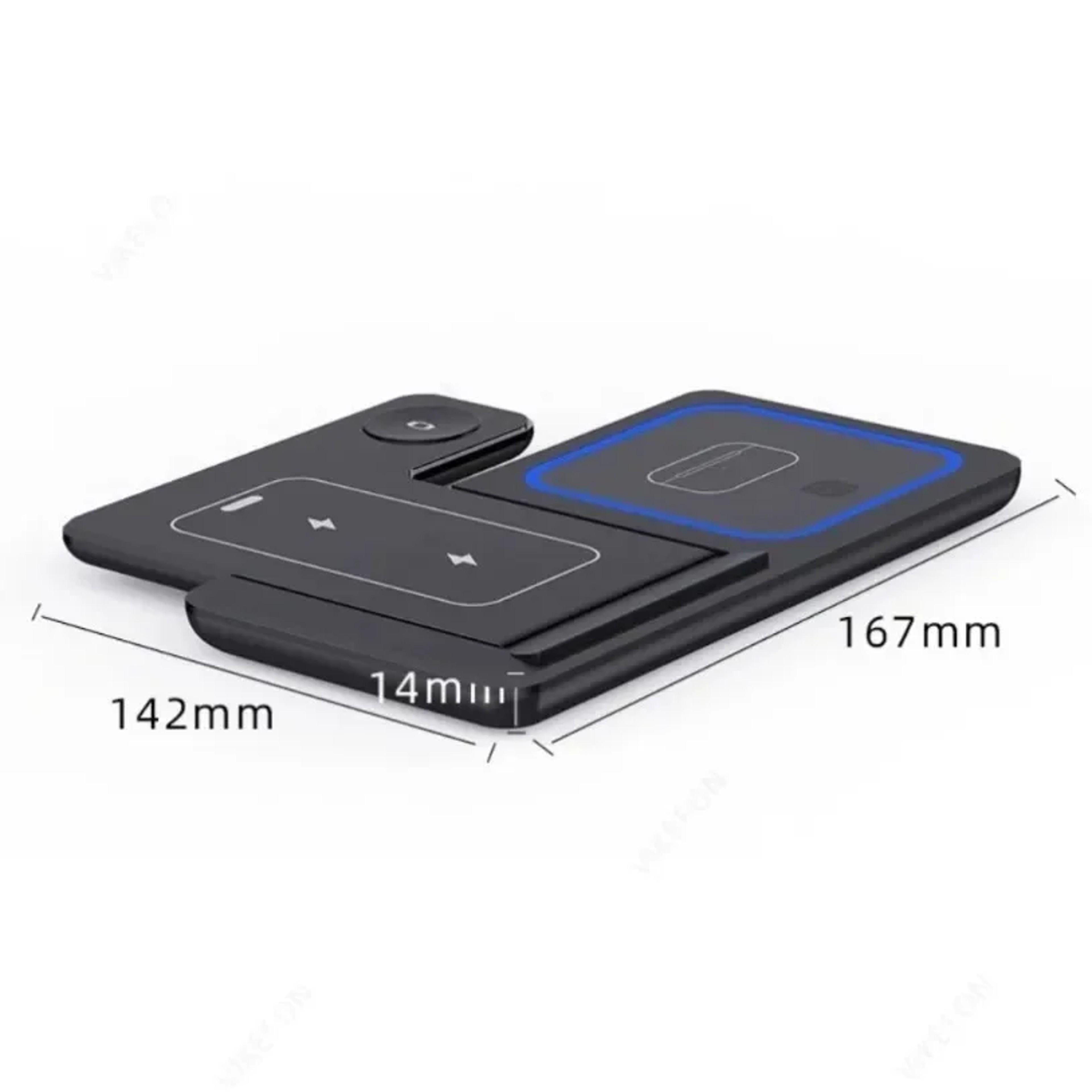 Fast Wireless Charger Stand 3 In 1 For IPhone Airpods Pro Apple Watch IWatch Foldable Charging Stat 5