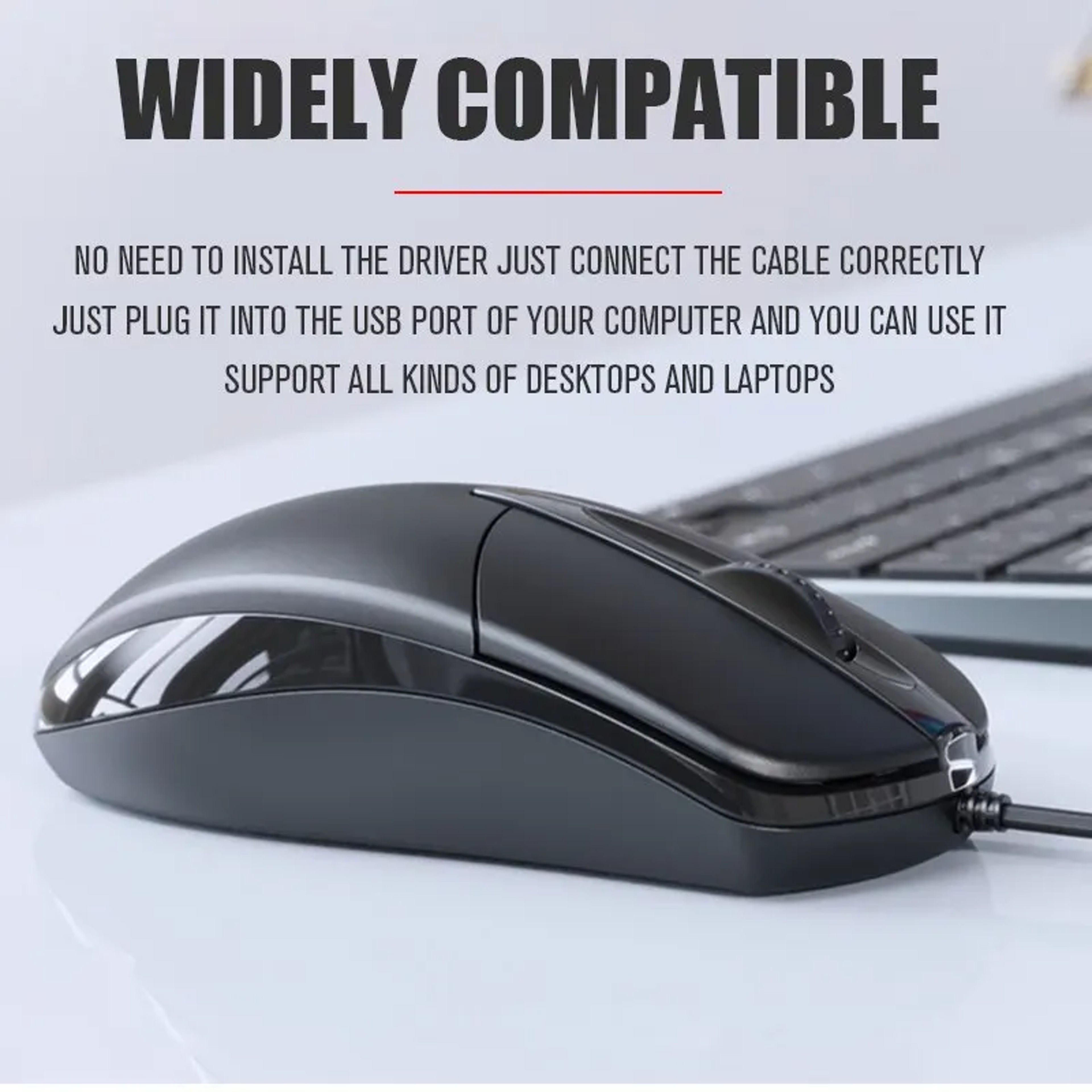 USB Wired Optical Mouse Gamer PC Laptop Mice Computer Mouse For Office  Home Use 2