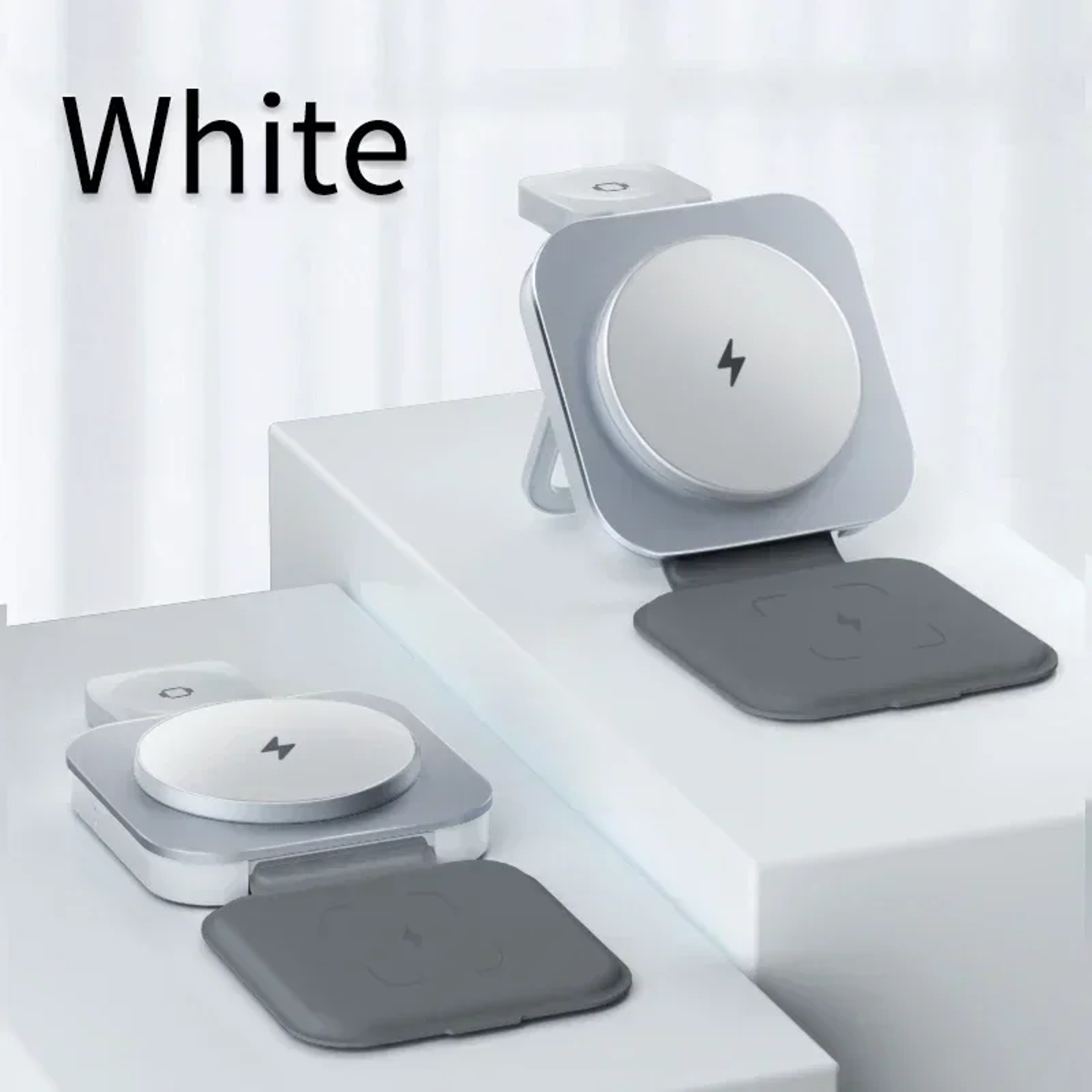 Magnetic Wireless Charger Pad 3 In 1 Foldable Fast Charging Stand For IPhone IWatch AirPods 5