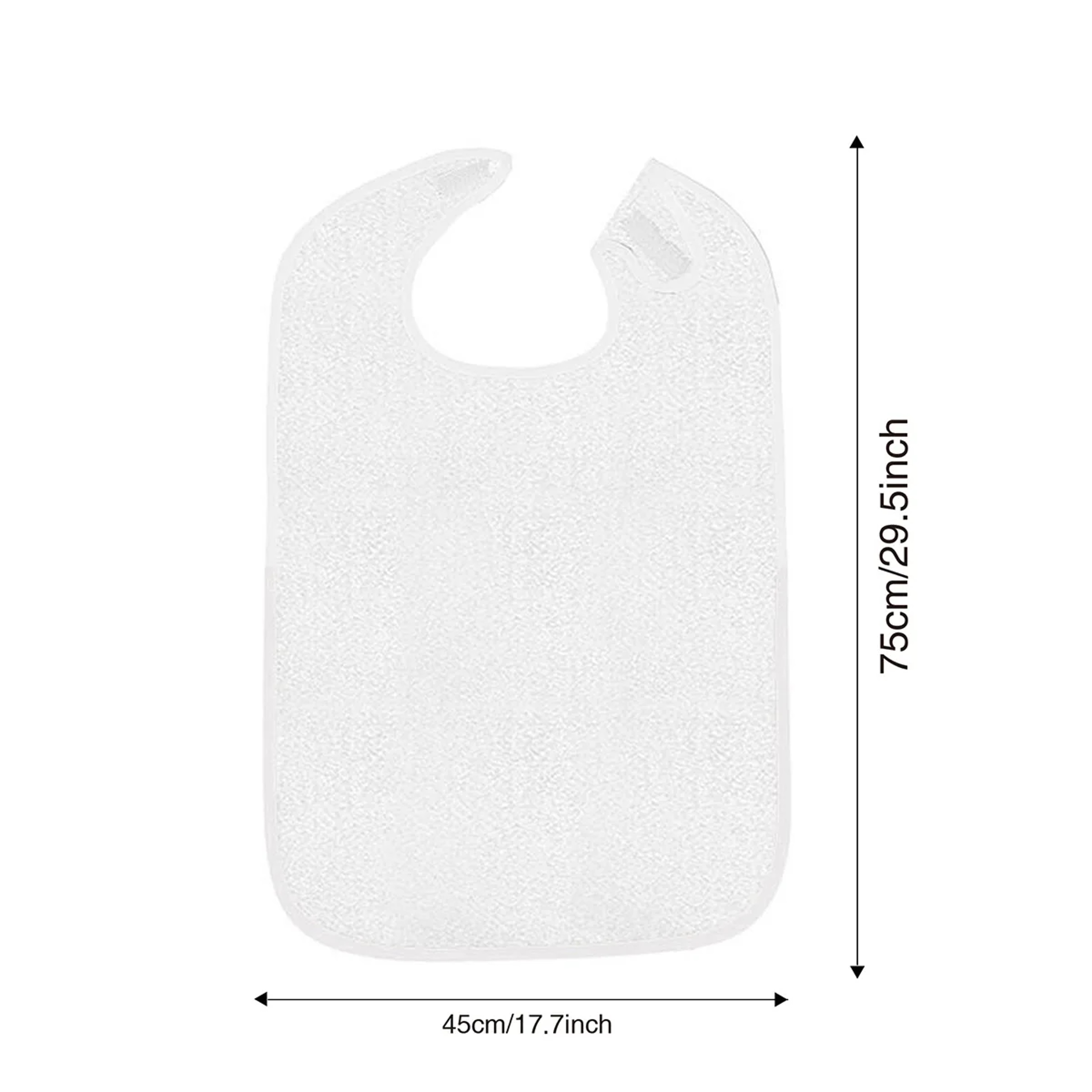 Waterproof Terry Bibs With Pocket For Adults New Coated Reusable Apron For Elderly  Disabled Men An 7