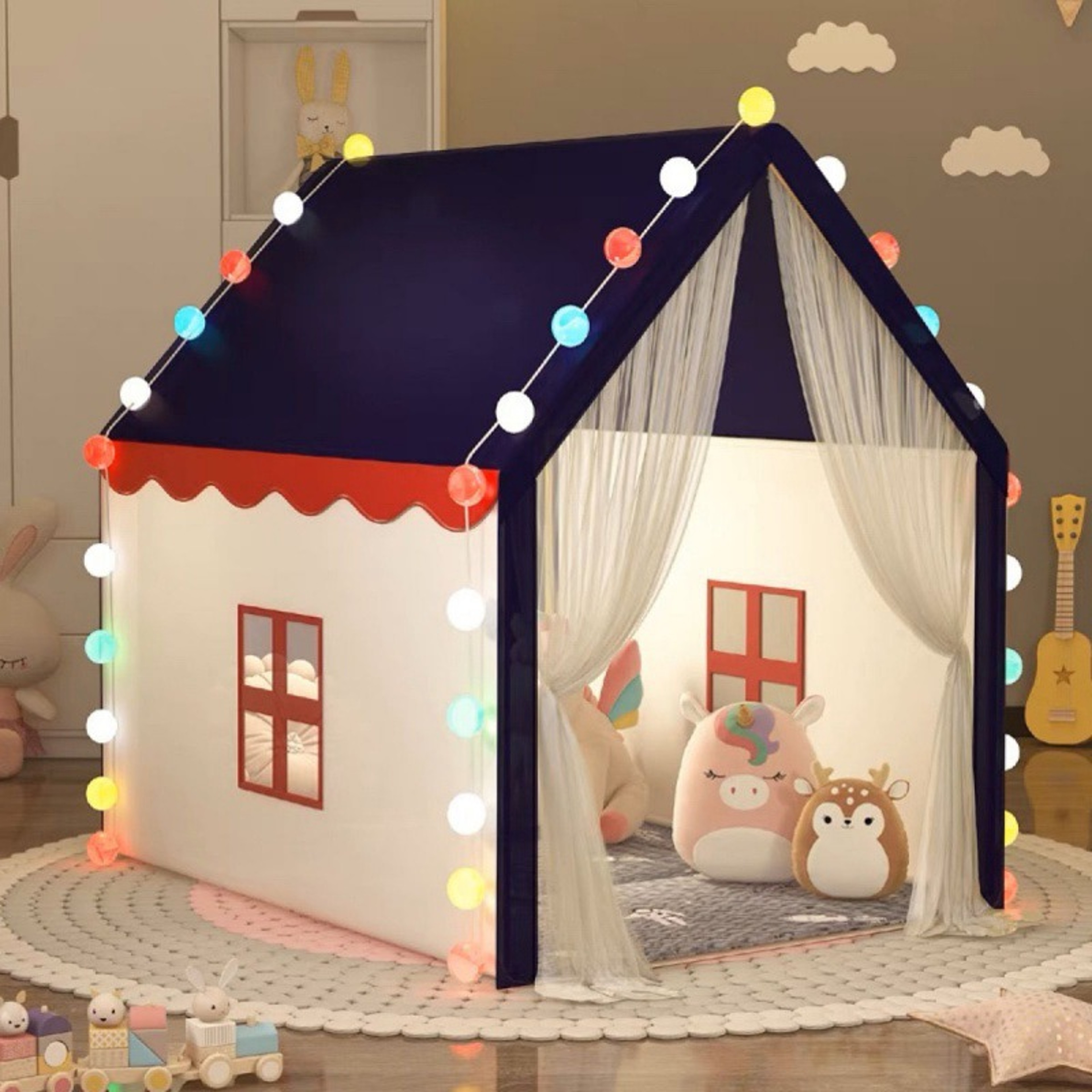 Portable Baby Play House Teepee Tent For Kids Indoor  Outdoor Fun 0