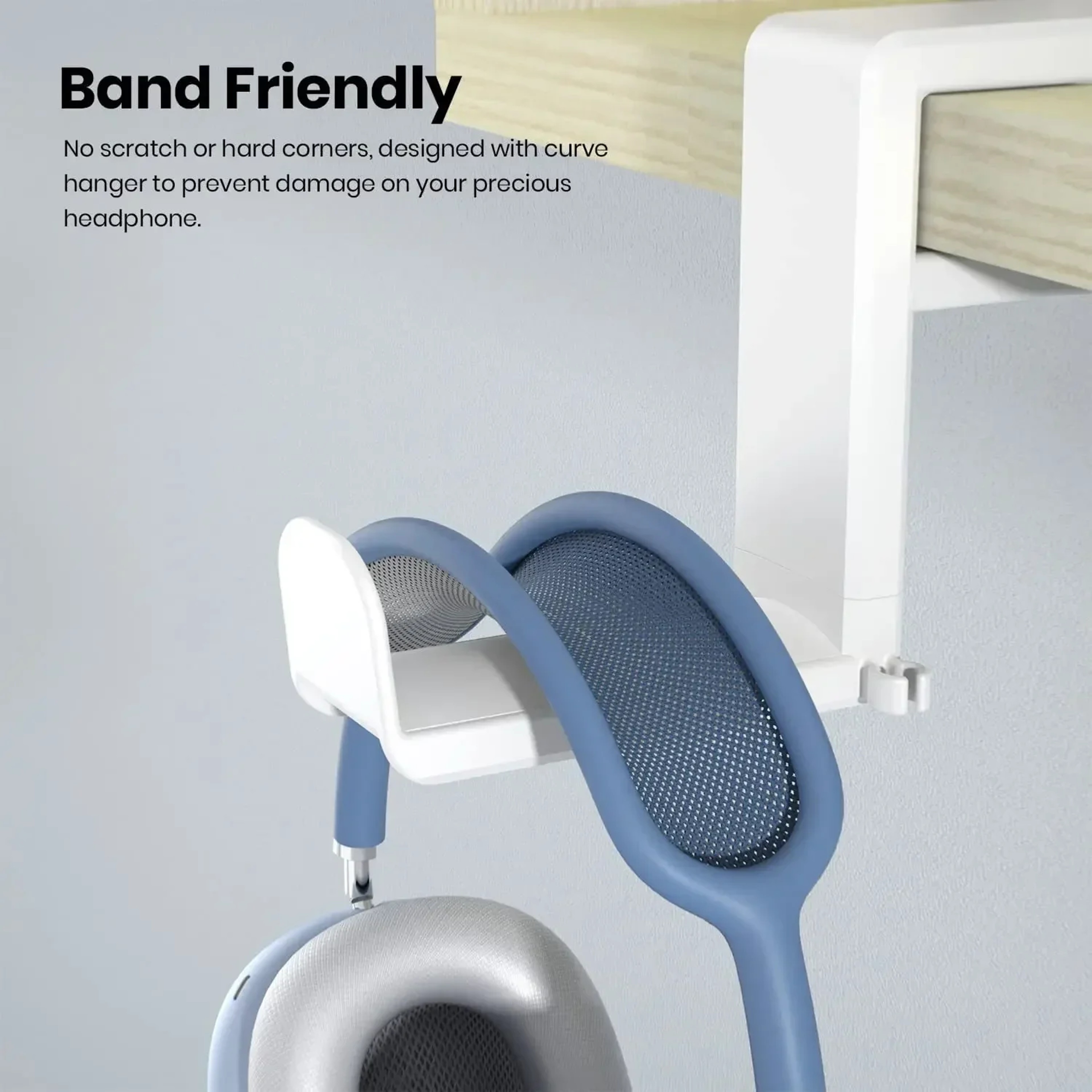 Dual Hook Desk Headphone Stand Clamp On Gaming Headset Stand With 360 Rotating Headphone Holder 1