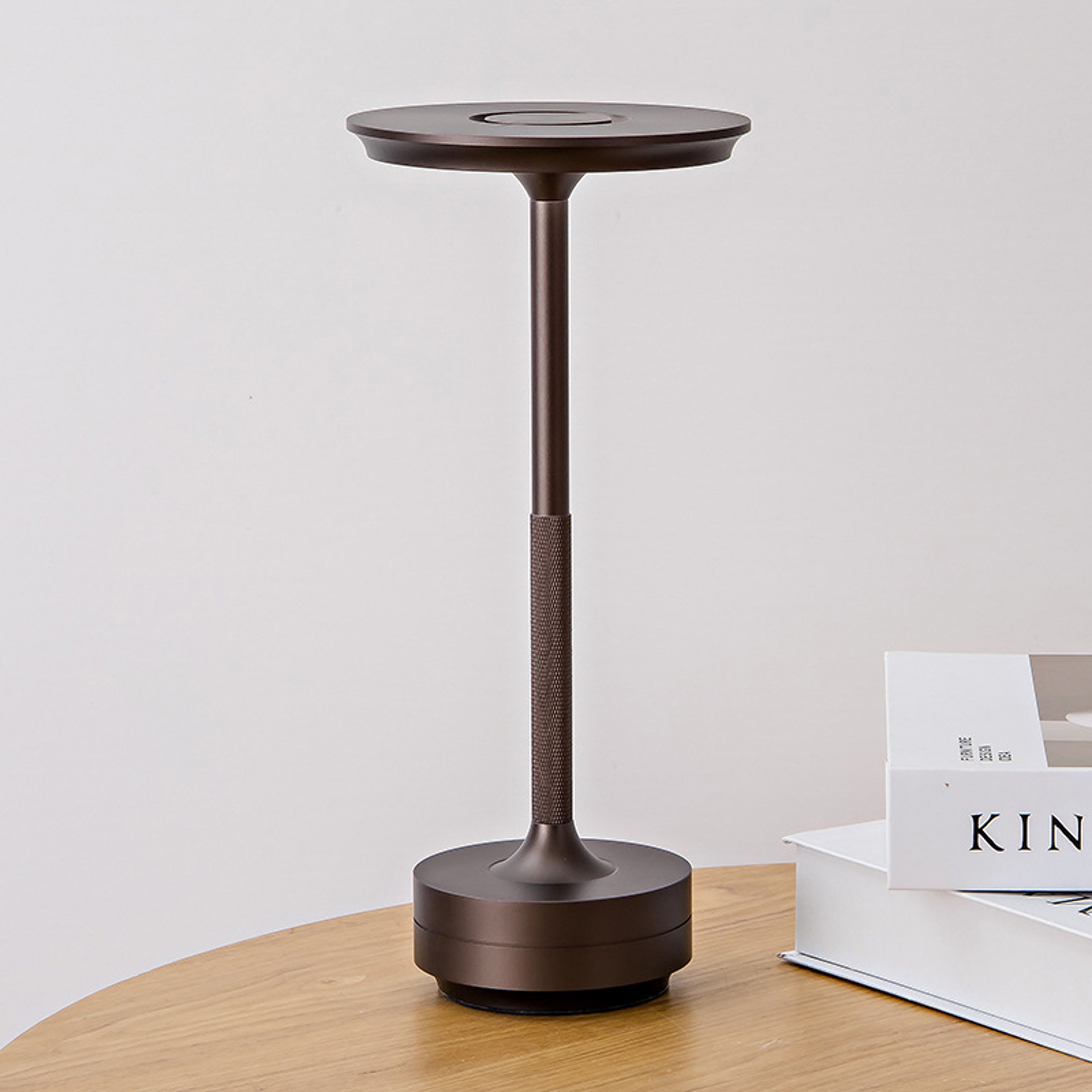 Aluminum Alloy LED Night Light Touch Desk Lamp With Infinite Dimming Rechargeable  Portable Retro D 1