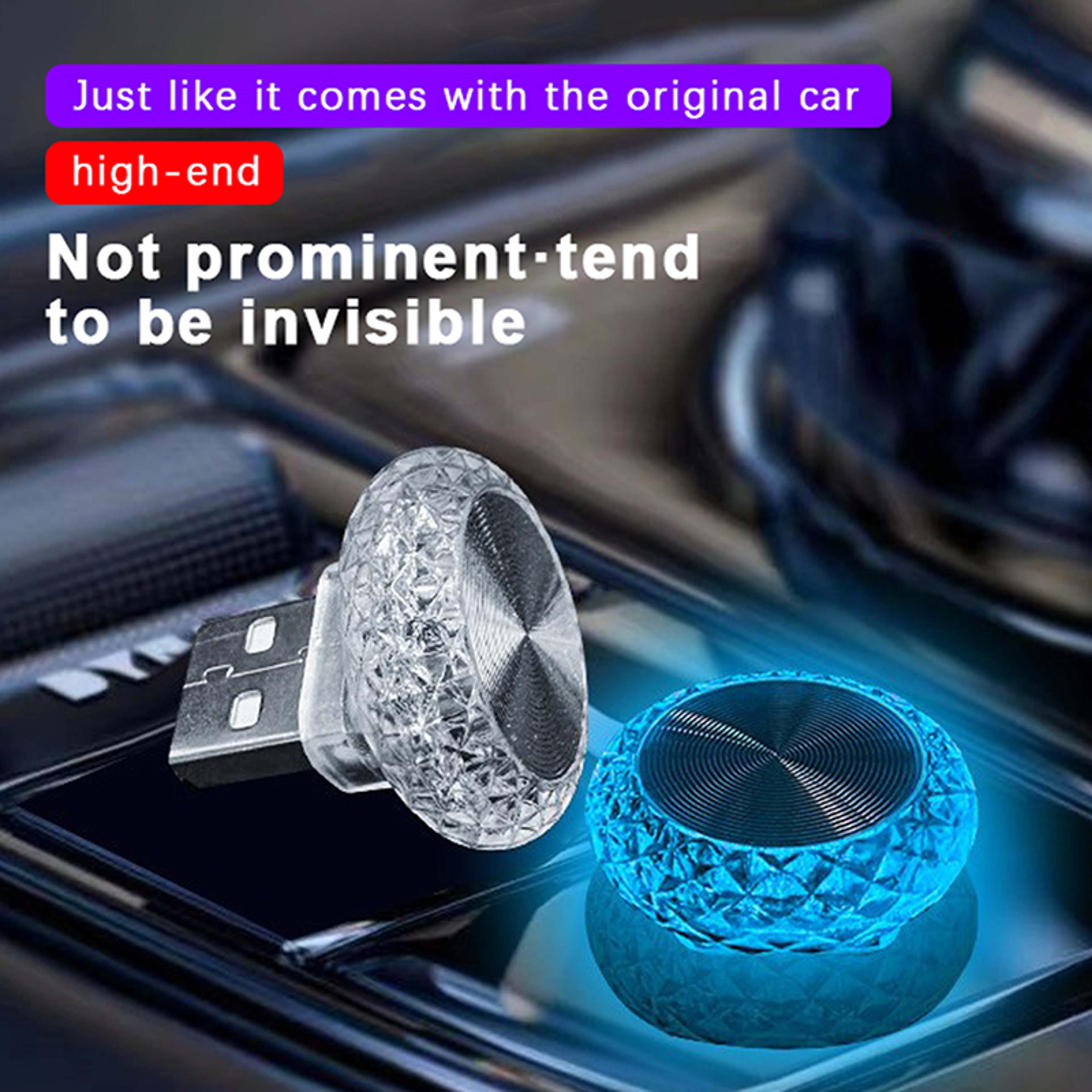 Mini USB LED Car Ambient Light Decorative Auto Interior Lamp PlugandPlay USB Atmosphere Light For C 4