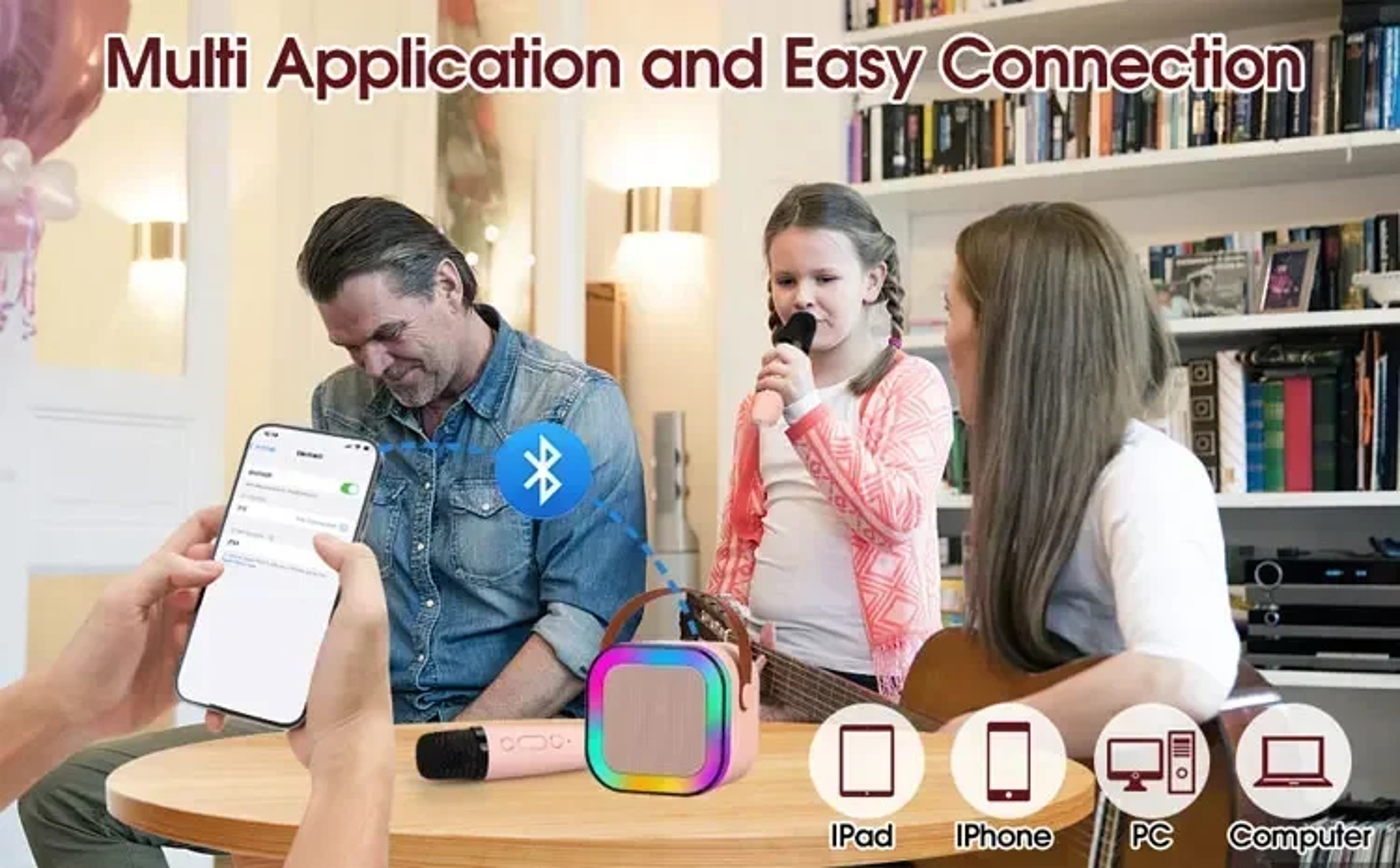 Professional Wireless Microphone Bluetooth Speaker For Gaming Karaoke And Live Streaming 1