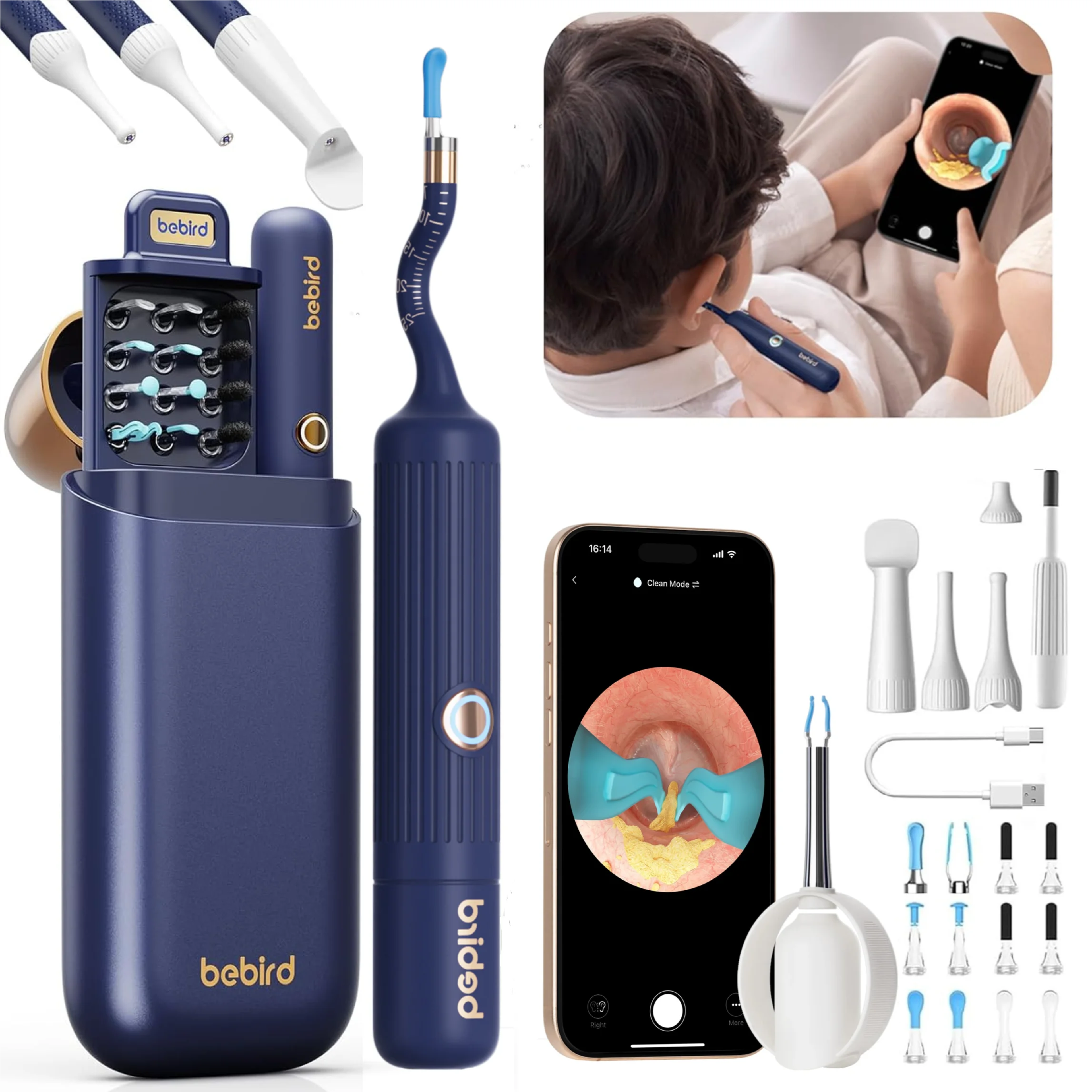 Earsight Plus HD Wireless Ear Wax Removal Tool with Flexible Camera and Pain-Free Tweezer – view 1