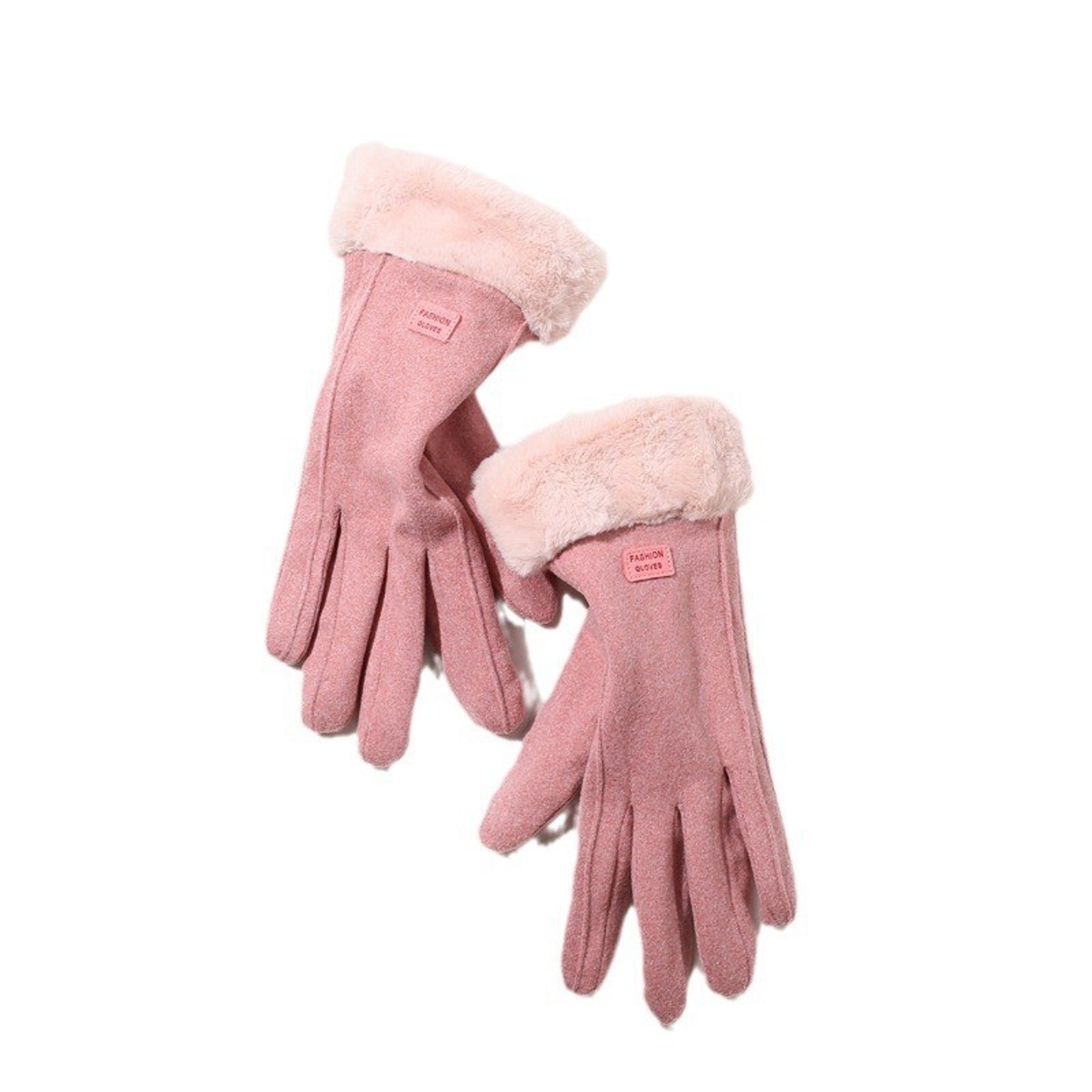 Women Winter Suede Touchscreen Gloves Plush  Warm Driving  Cycling Mittens 8
