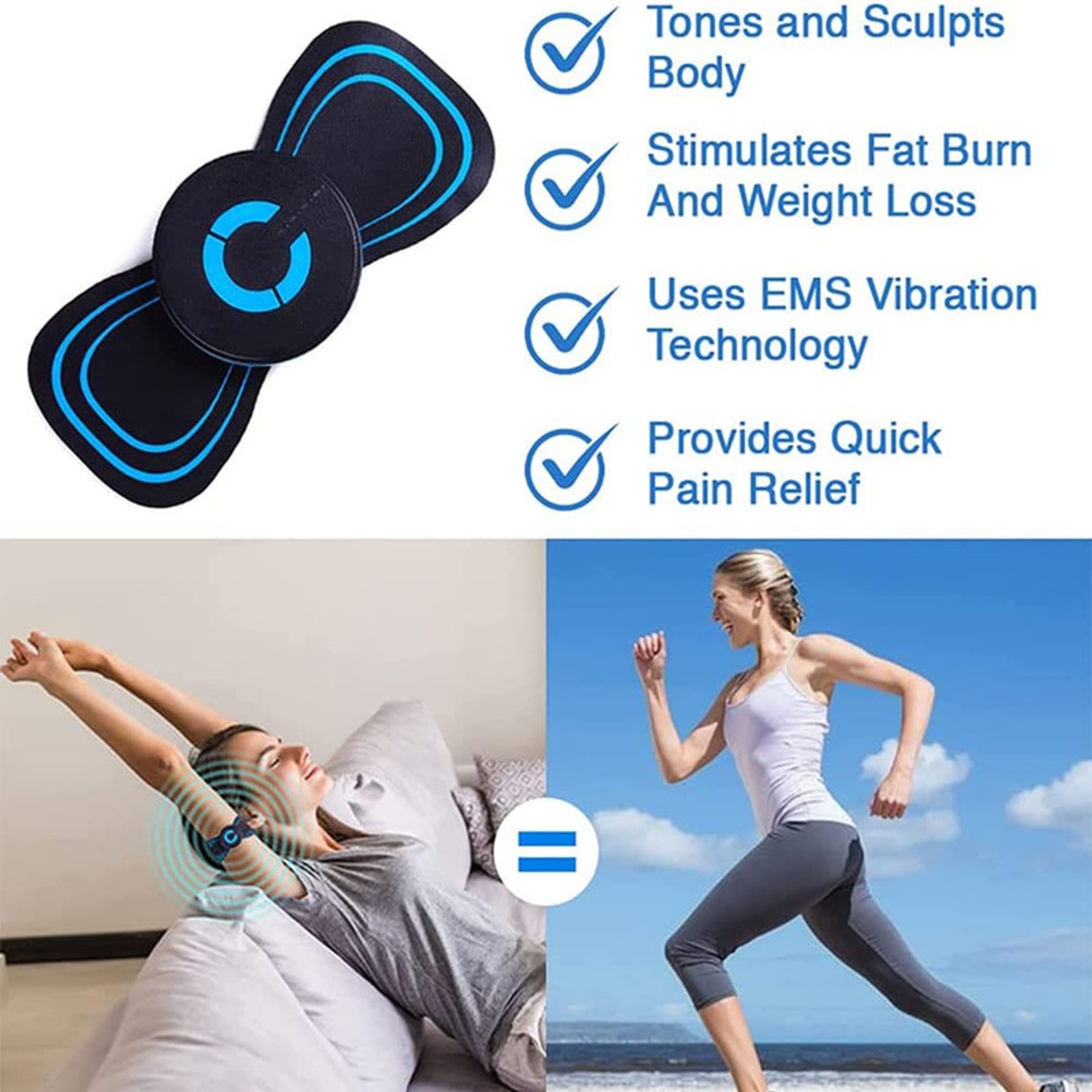 Mini Meridian Neck Massager, Portable EMS Lymphatic Drainage Pad for Muscle Pain Relief & Cervical Therapy – view 5