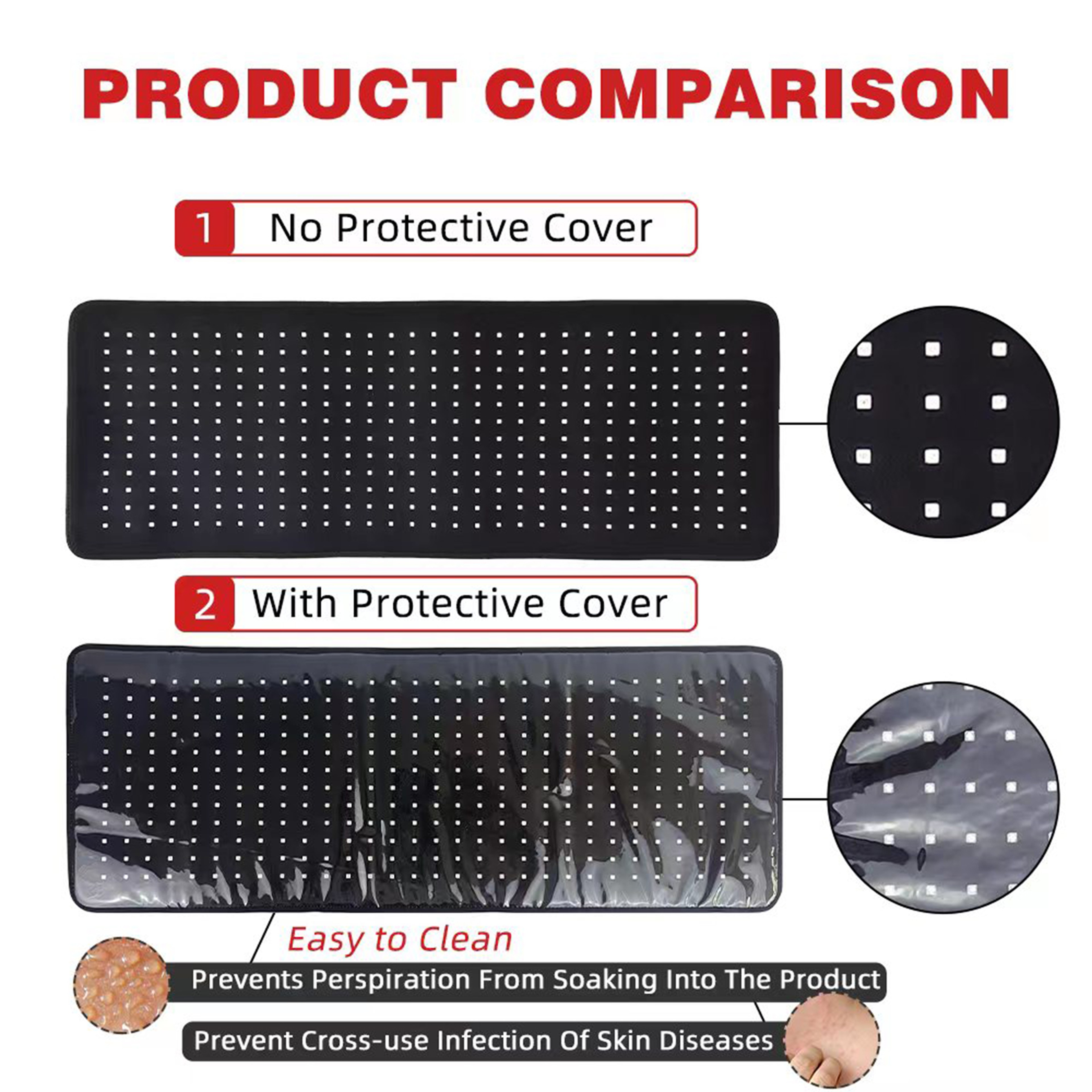 Red  Infrared Therapy Belt Wearable Heating Pad For Face Body And Muscle Relief 2