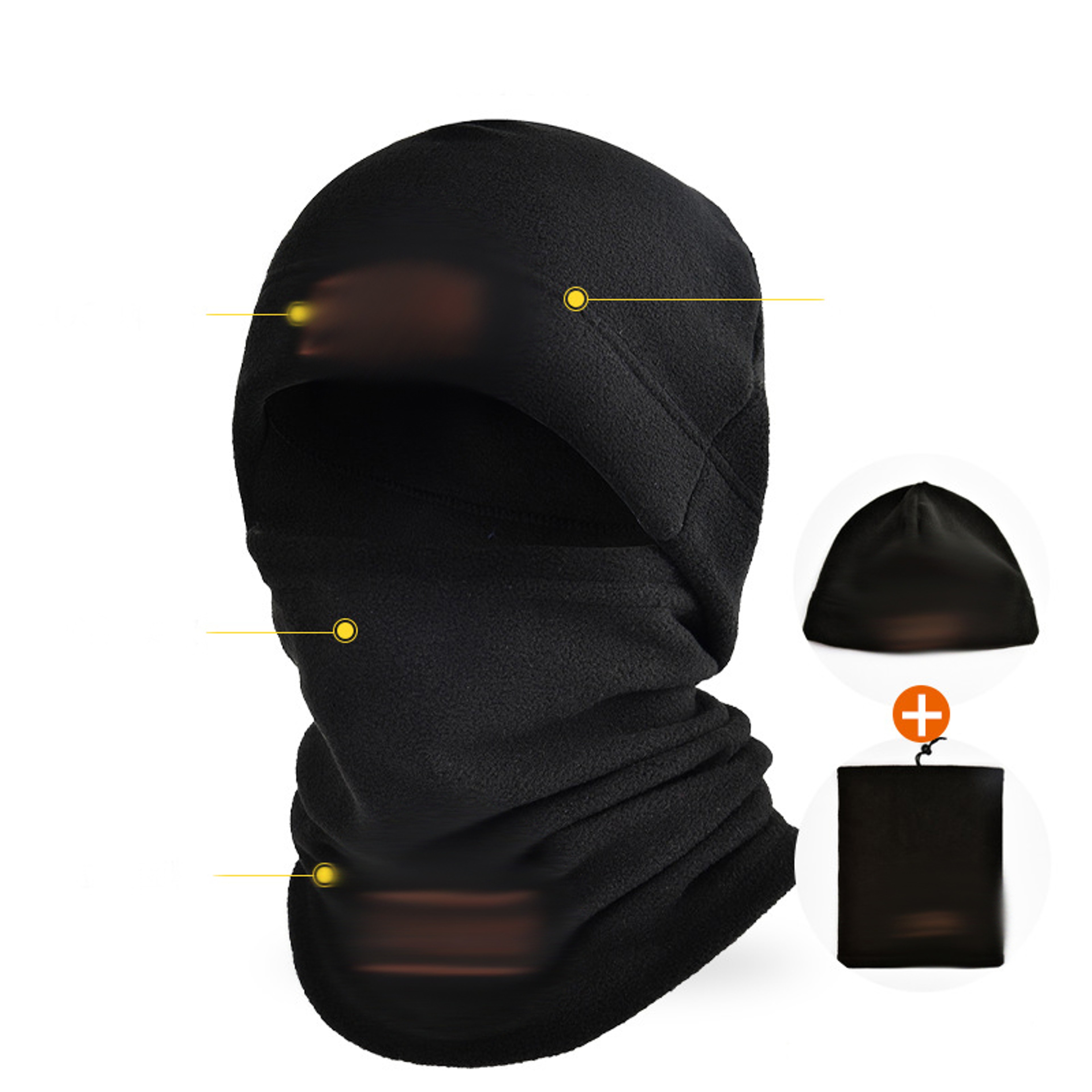 Fleece Neck Warmer And Winter Hat Set For Outdoor Activities 1