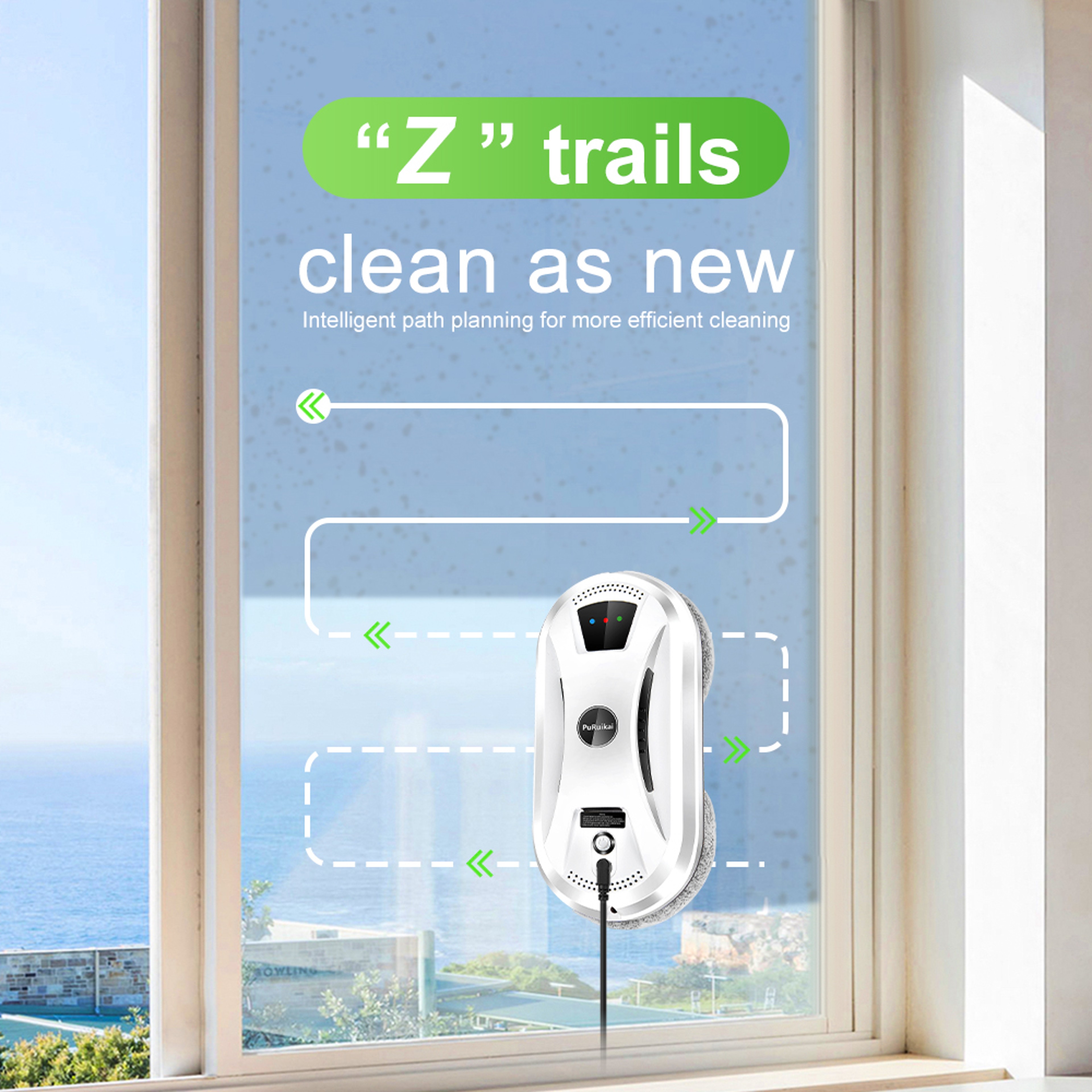 Ultra Thin Robot Window Cleaner With Remote Control For Easy Home Glass Cleaning 3