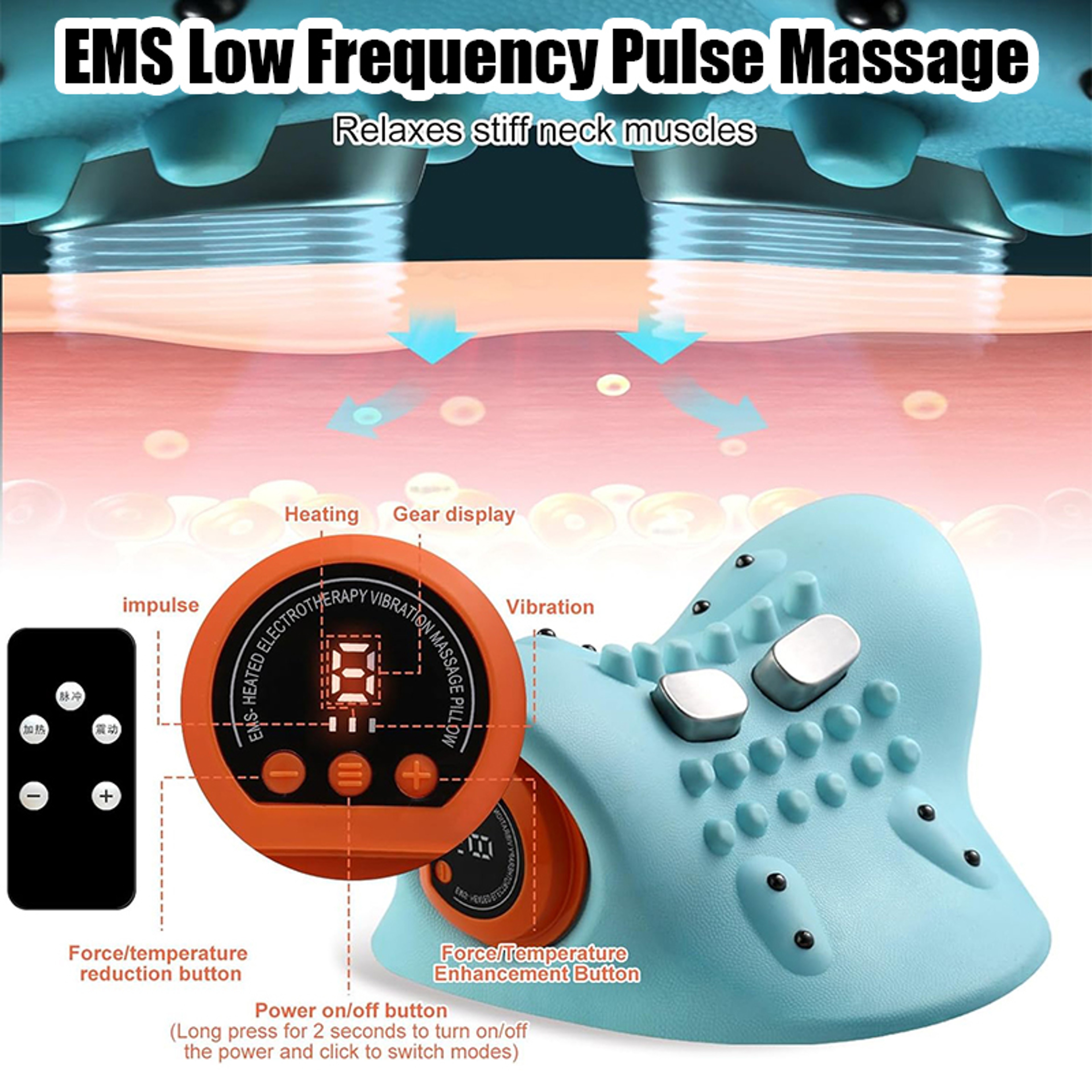 Electric Cervical Massager Neck Stretcher With Pulse Heating And Pain Relief For Chiropractic Care 3