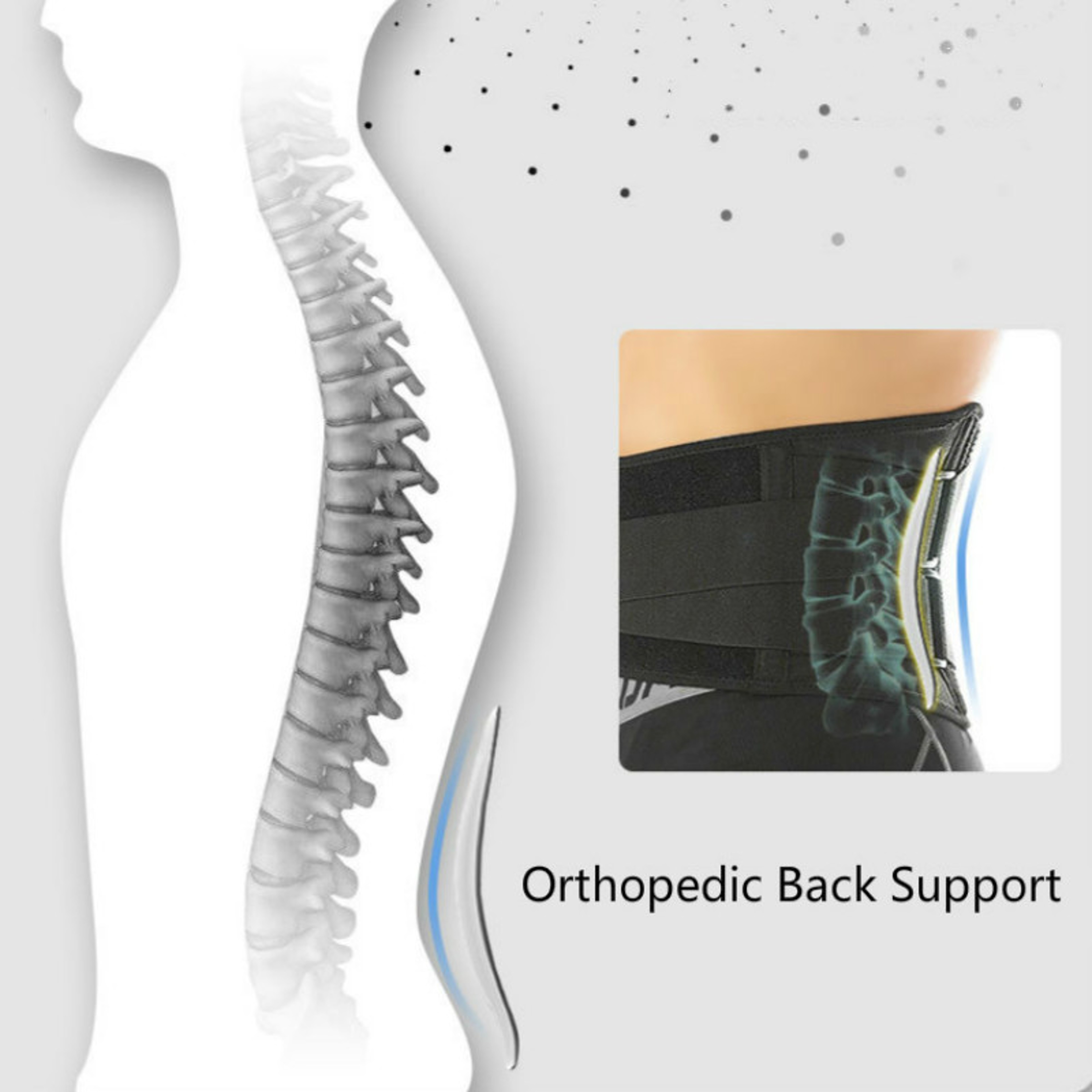 Medical Back Brace Waist Trainer Belt for Spine Support, Breathable Lumbar Corset for Men & Women, Orthopedic Gym Belt – view 3
