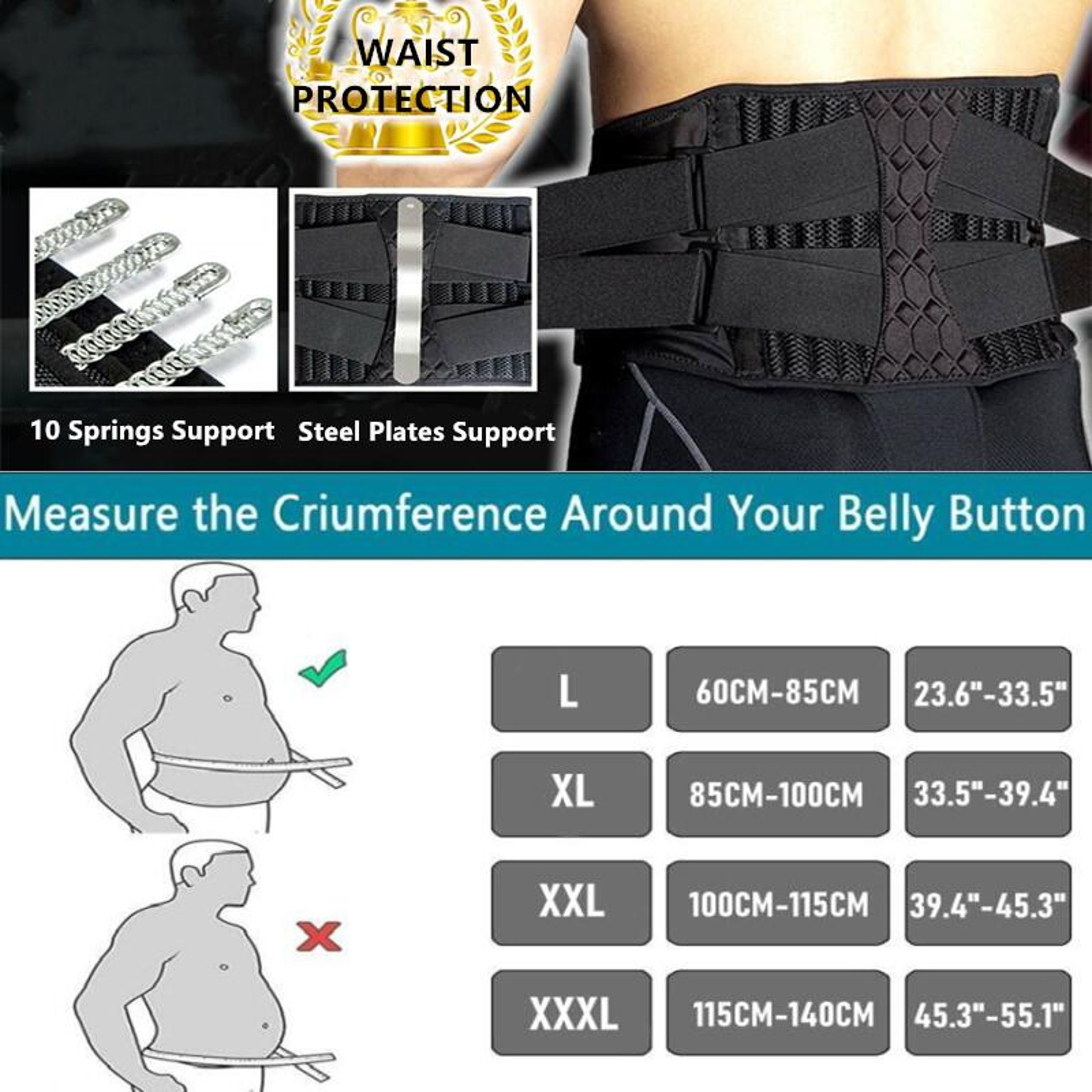 Medical Back Brace Waist Trainer Belt for Spine Support, Breathable Lumbar Corset for Men & Women, Orthopedic Gym Belt – view 6