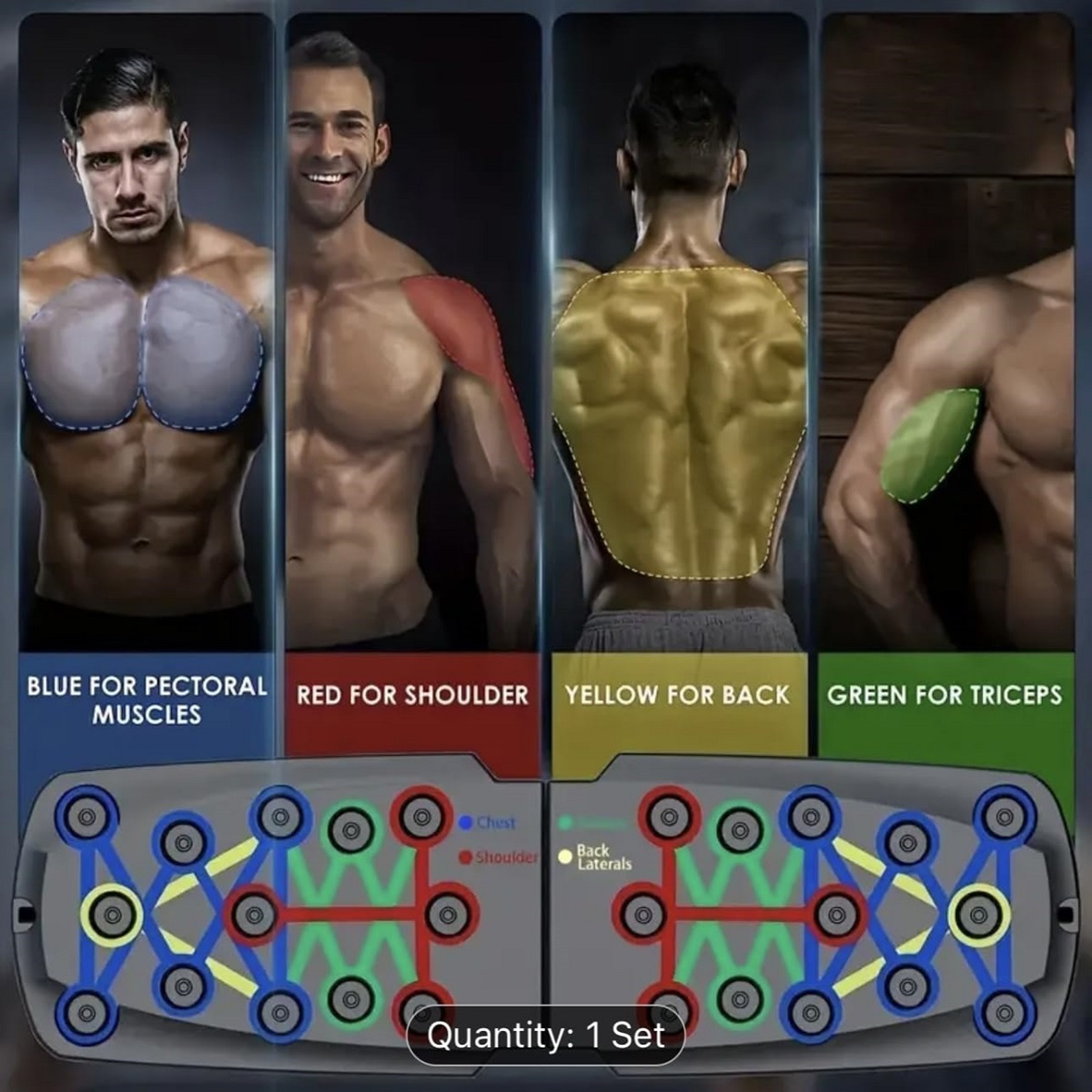 Multi-Functional Solid Push Up Board, Home Workout Equipment for Chest and Muscle Building – view 5