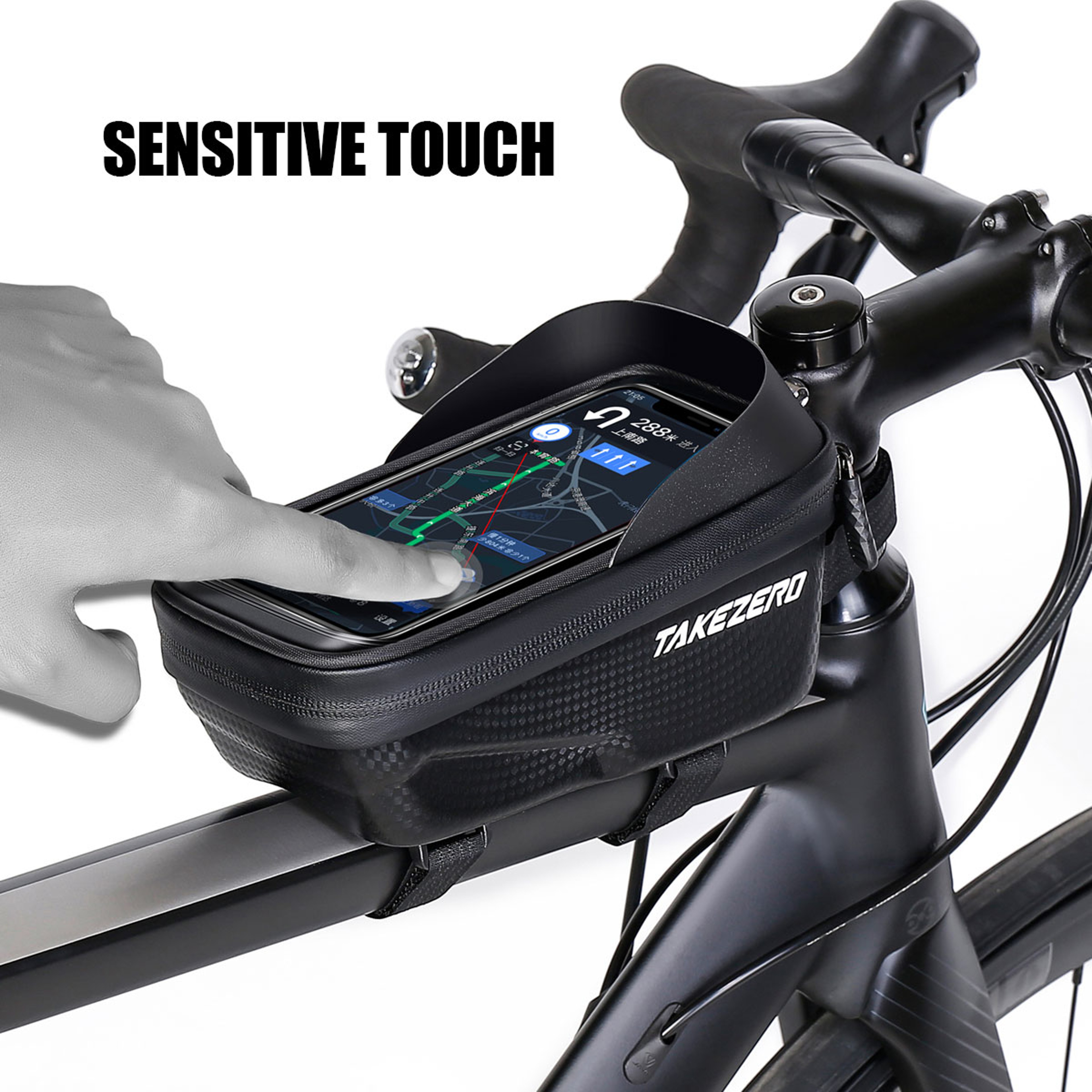 Mountain Bicycle Handlebar Bag EVA Hard Shell Mobile Phone Front Bar Storage For Road Bikes Cycling 1