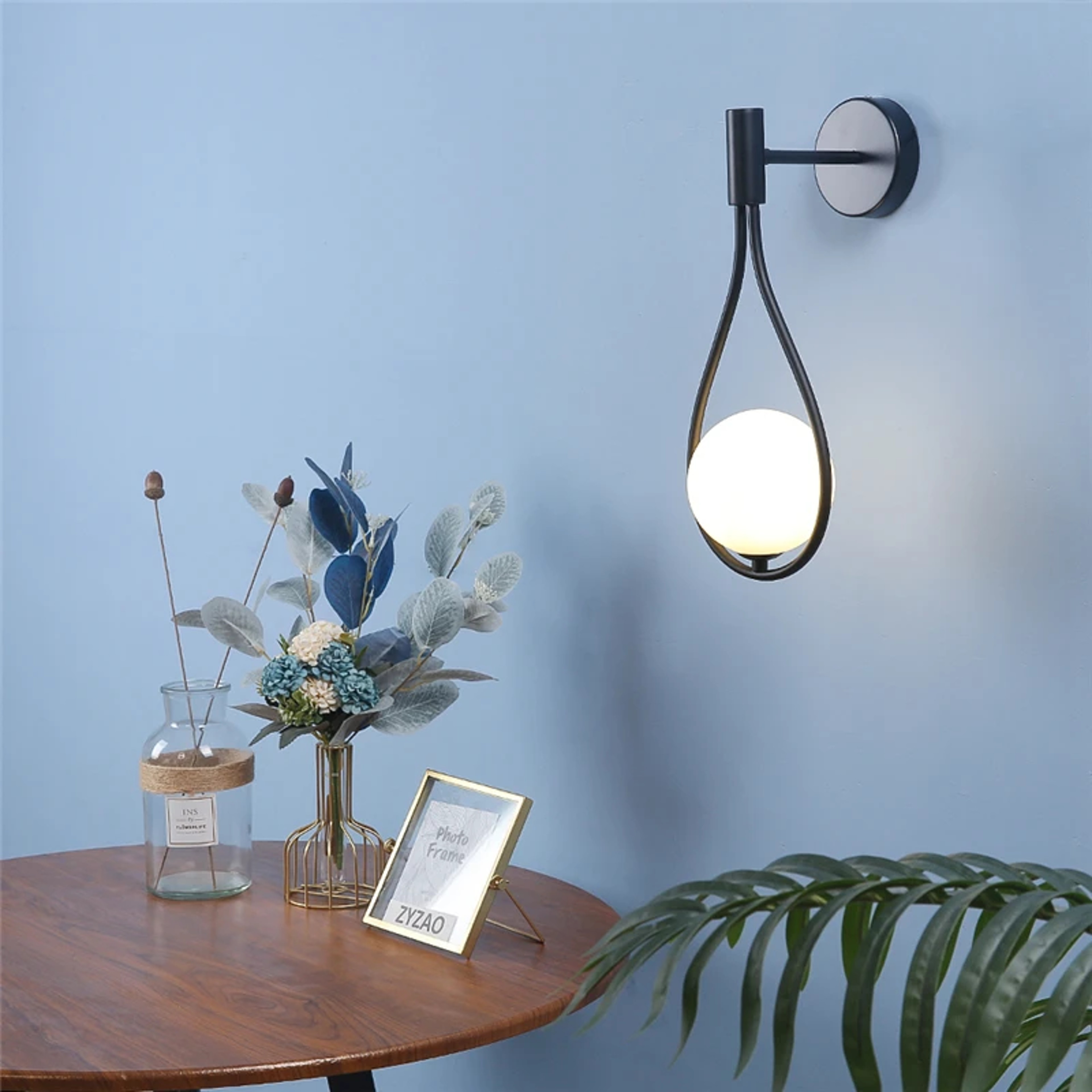 Modern Glass Ball Wall Light, Luxury Gold Sconce for Living Room, Bedroom & Aisle, Nordic Wall Mount Indoor Decor Lamp – view 4