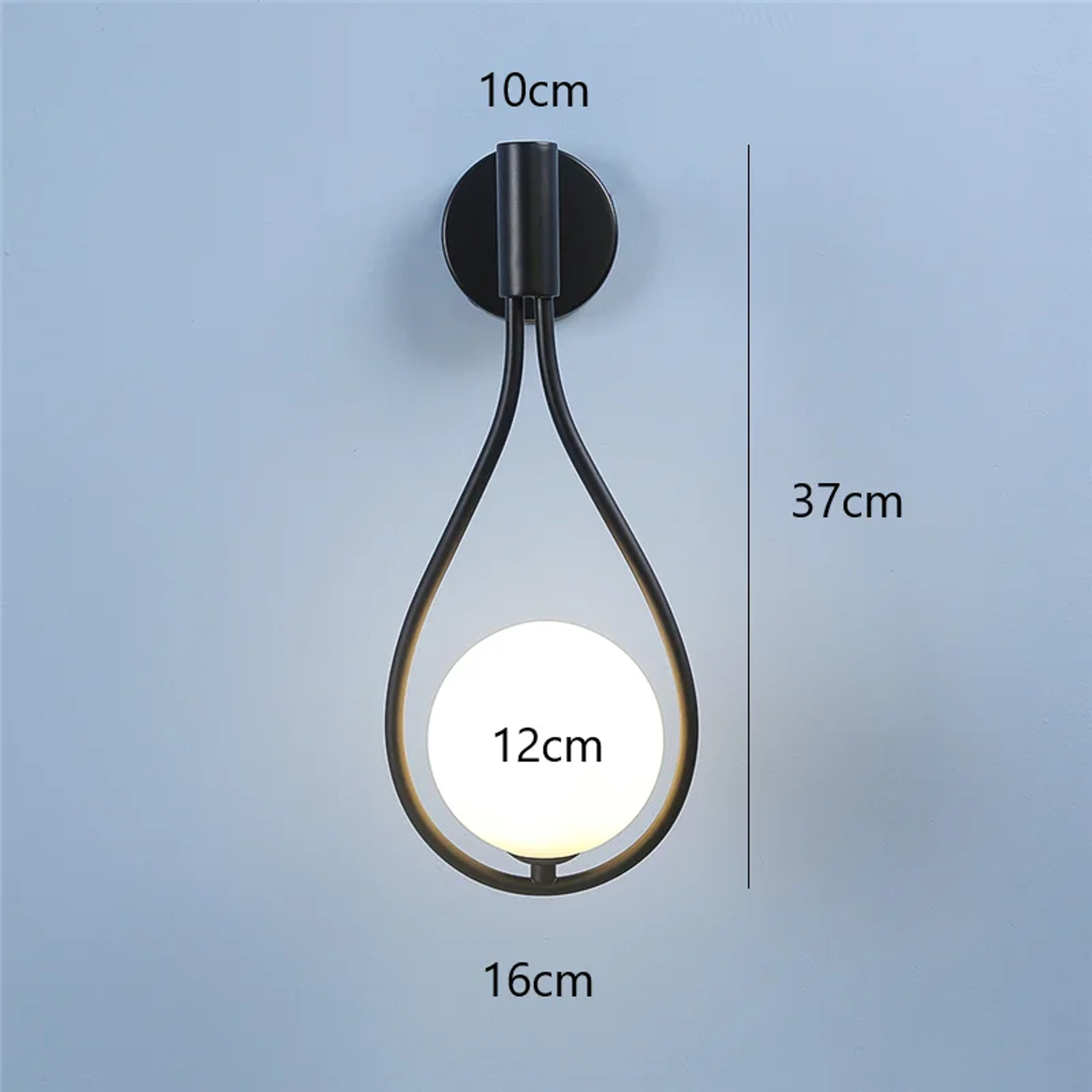 Modern Glass Ball Wall Light, Luxury Gold Sconce for Living Room, Bedroom & Aisle, Nordic Wall Mount Indoor Decor Lamp – view 7