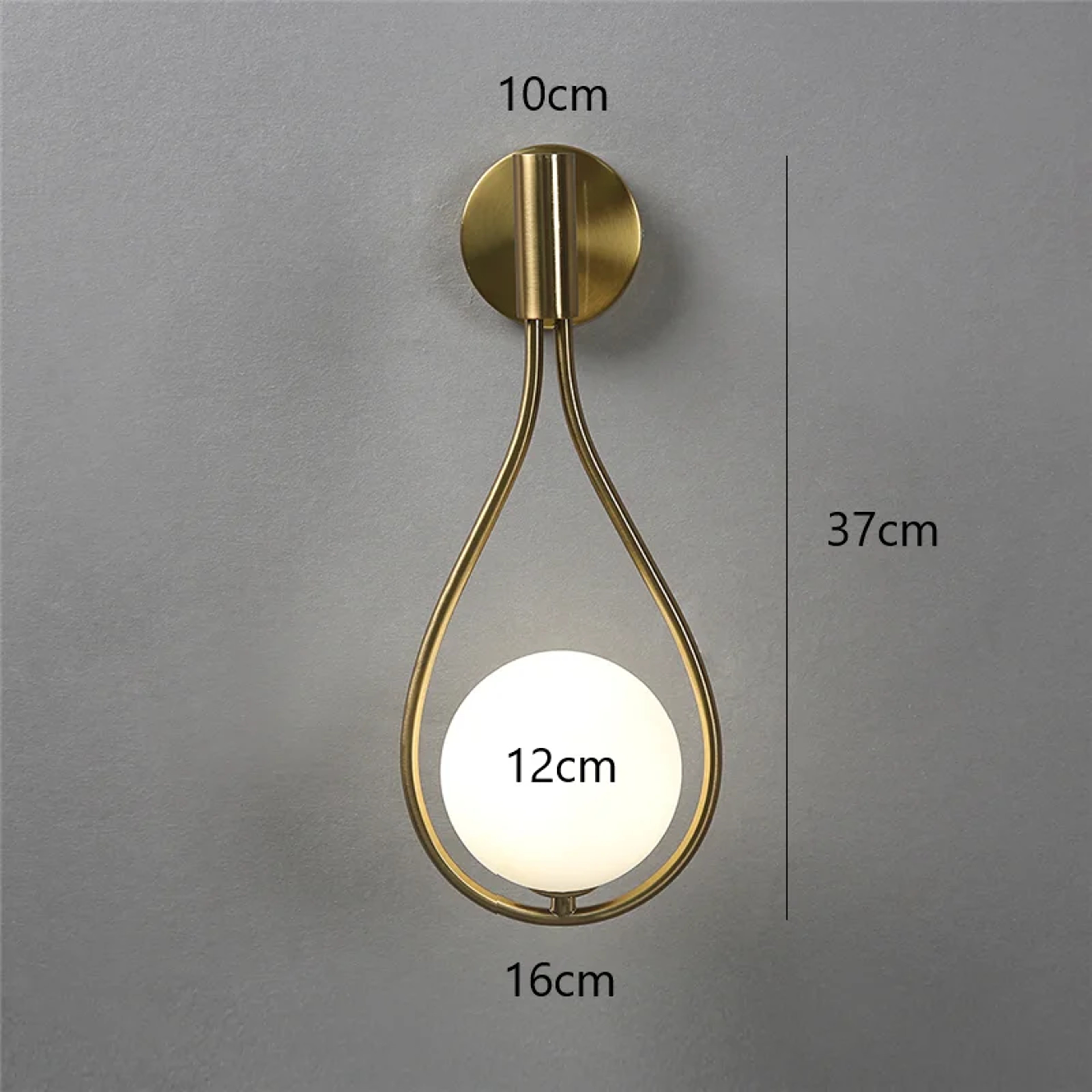 Modern Glass Ball Wall Light, Luxury Gold Sconce for Living Room, Bedroom & Aisle, Nordic Wall Mount Indoor Decor Lamp – view 8