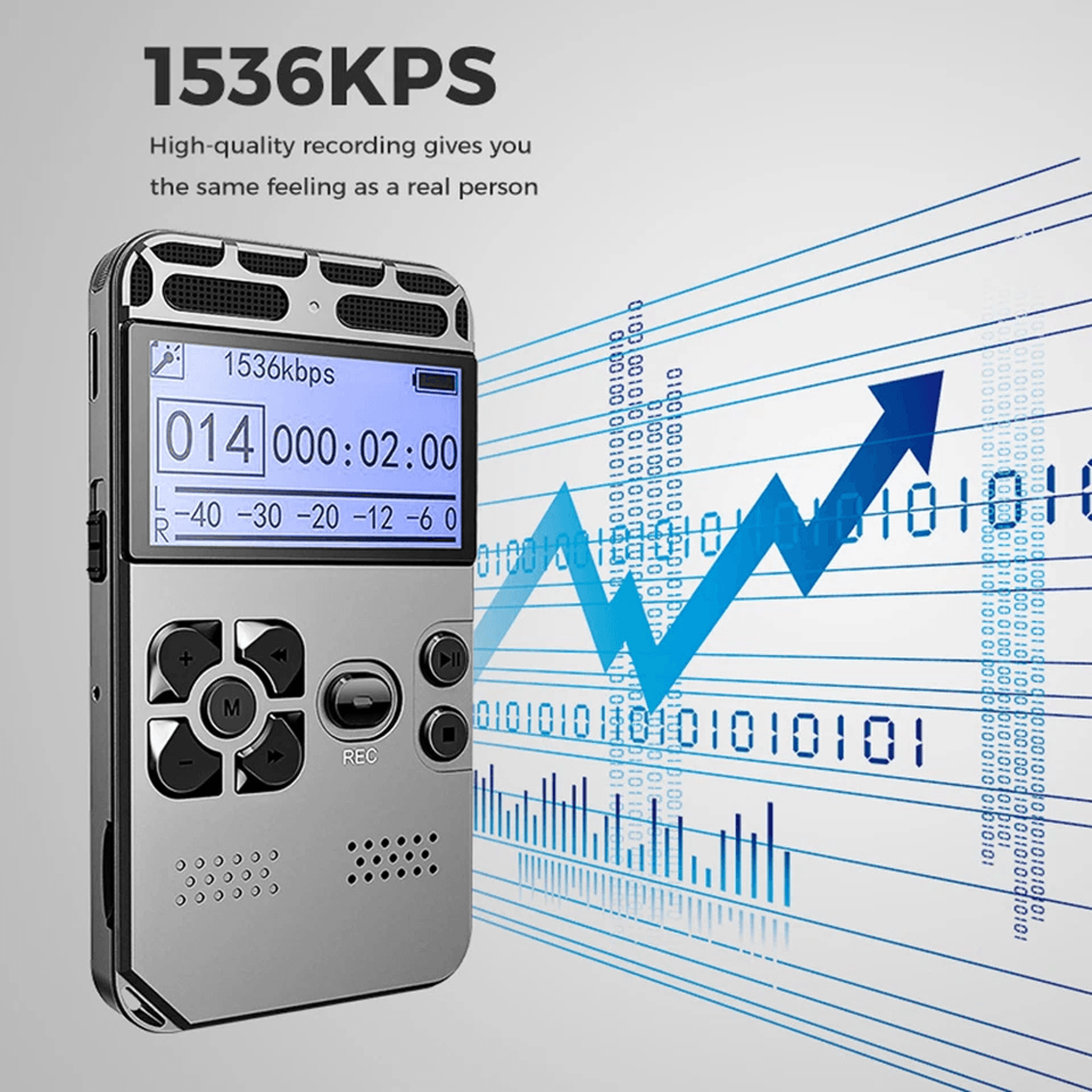 Rechargeable Digital Voice Recorder With LCD Display  MP3 Playback 6
