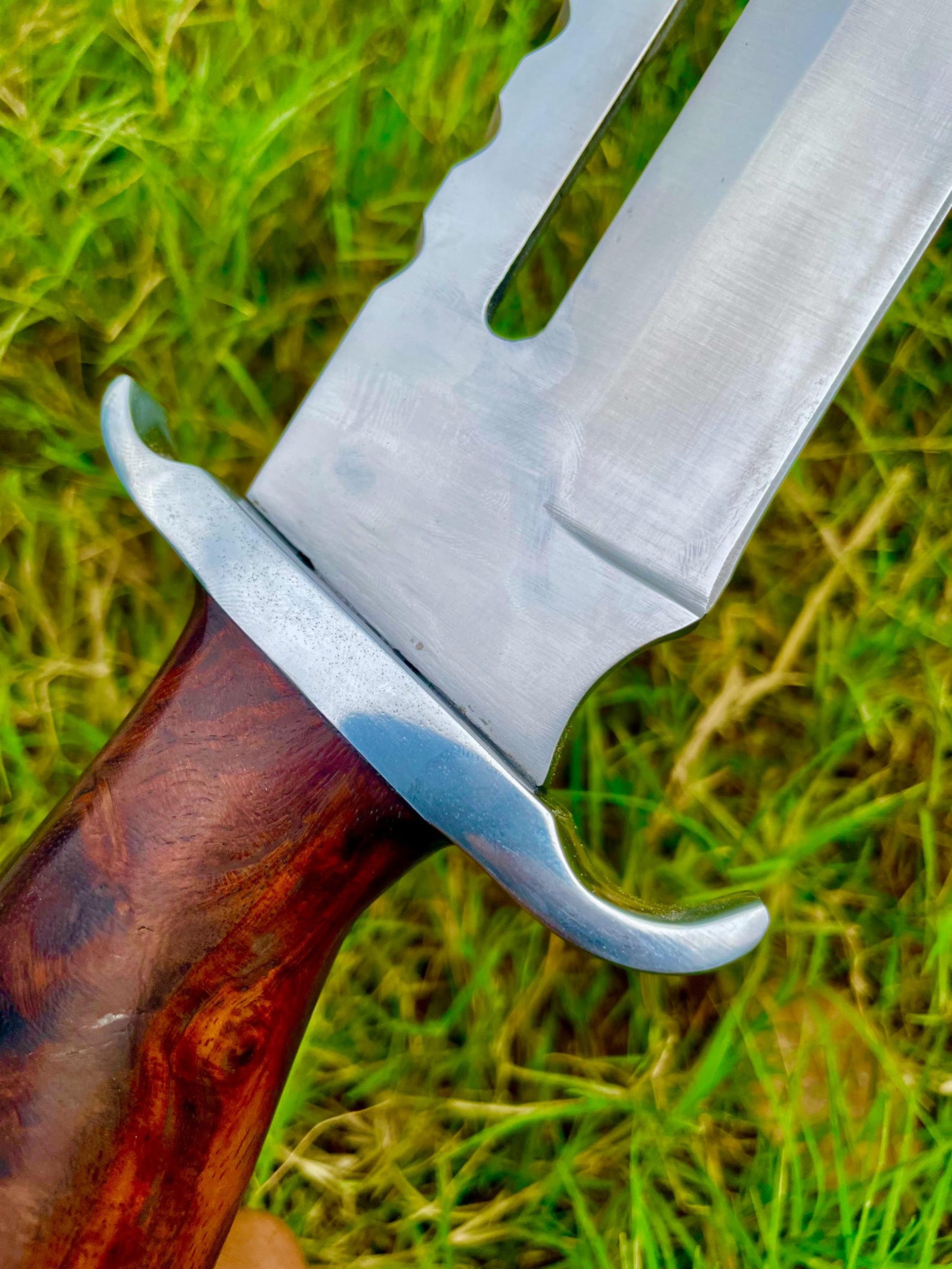 Handmade Stainless Steel Rambo Knife Fixed Blade Hunting Knife With Leather Sheath 4