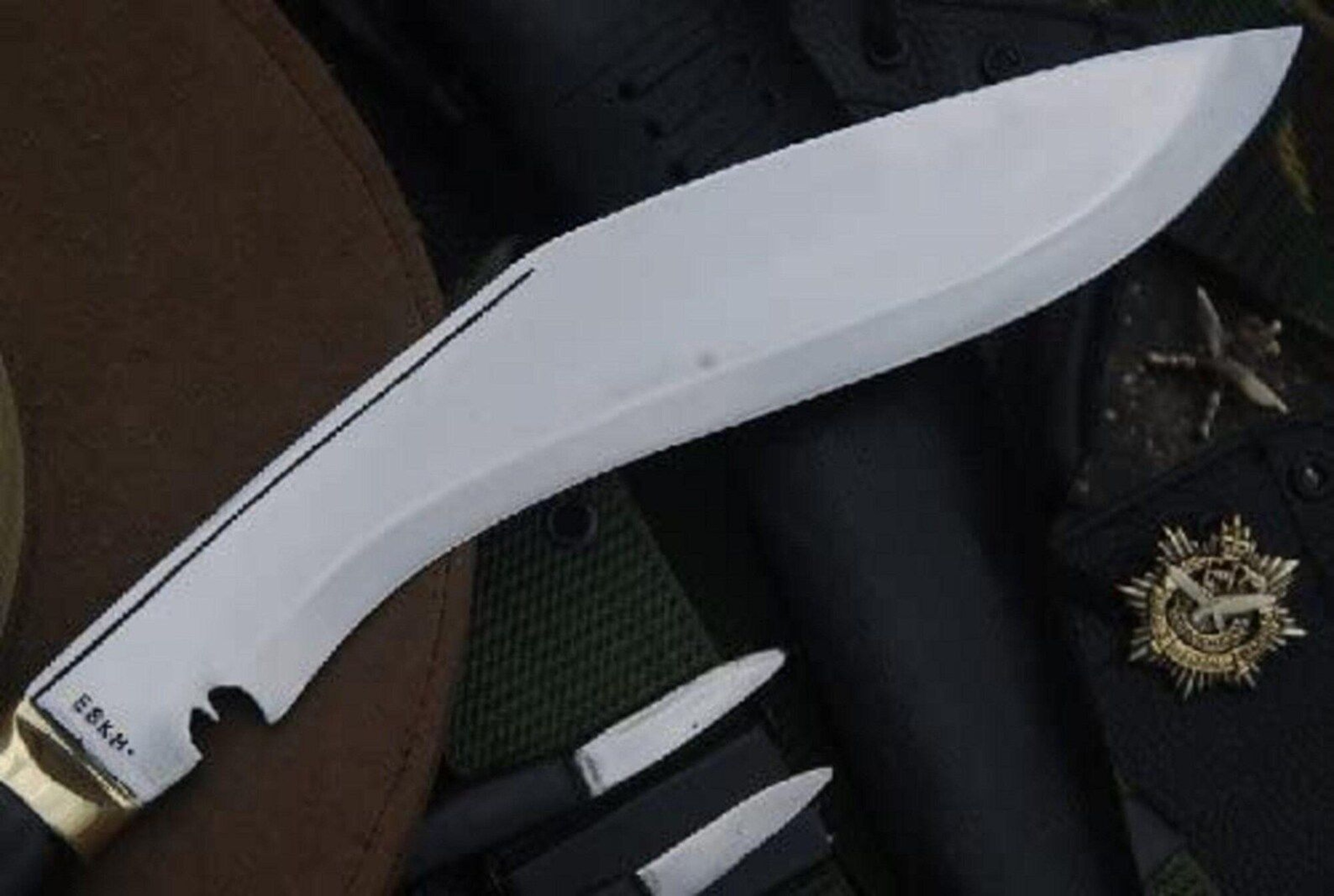 Angkhola Farmer Kukri  High Carbon Steel Blade Full Tang Construction Made In Nepal RustResis 8