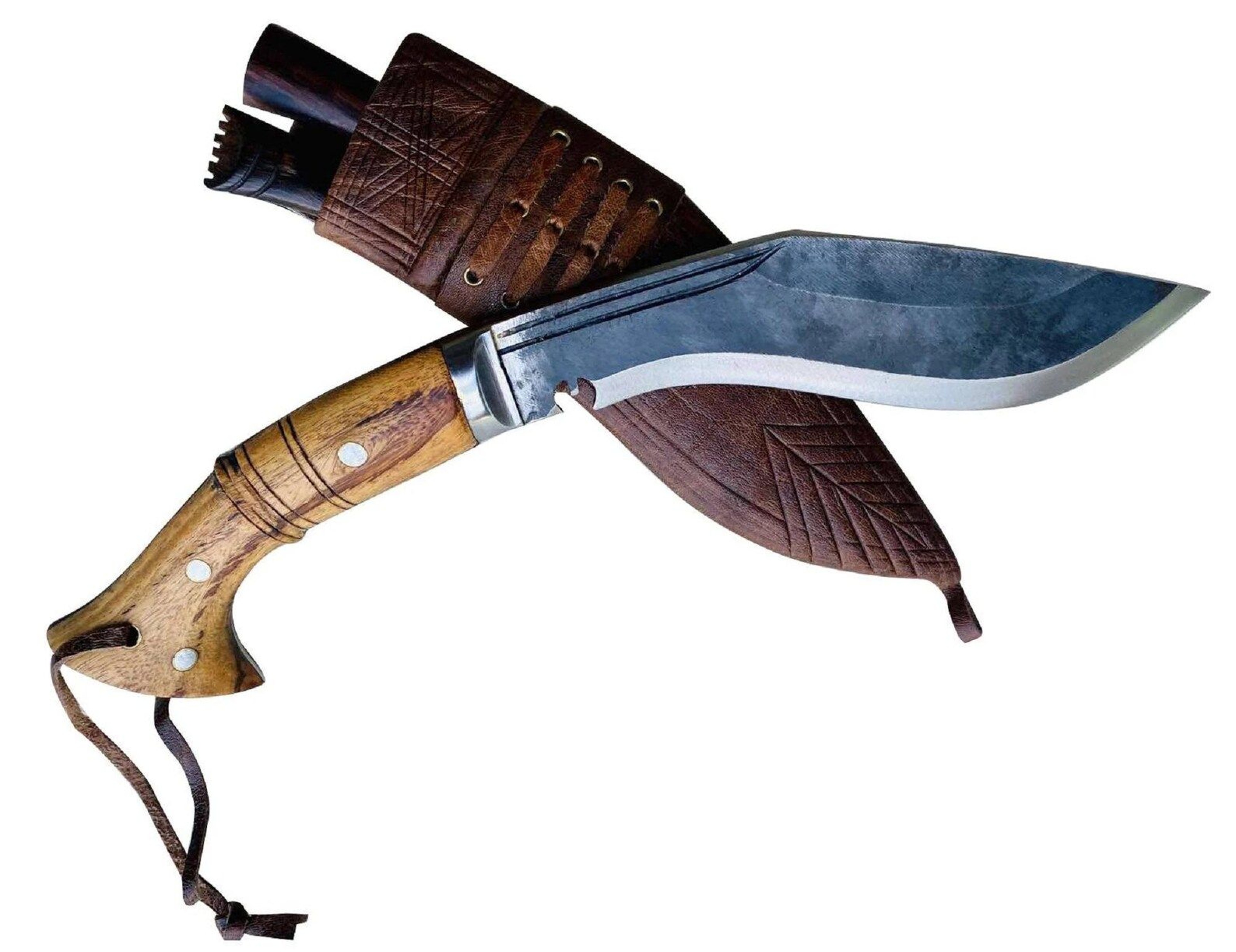 Authentic Handcrafted Hand Forged Kukri Knife With 16 Inch High Carbon Blade And Rosewood Full 8
