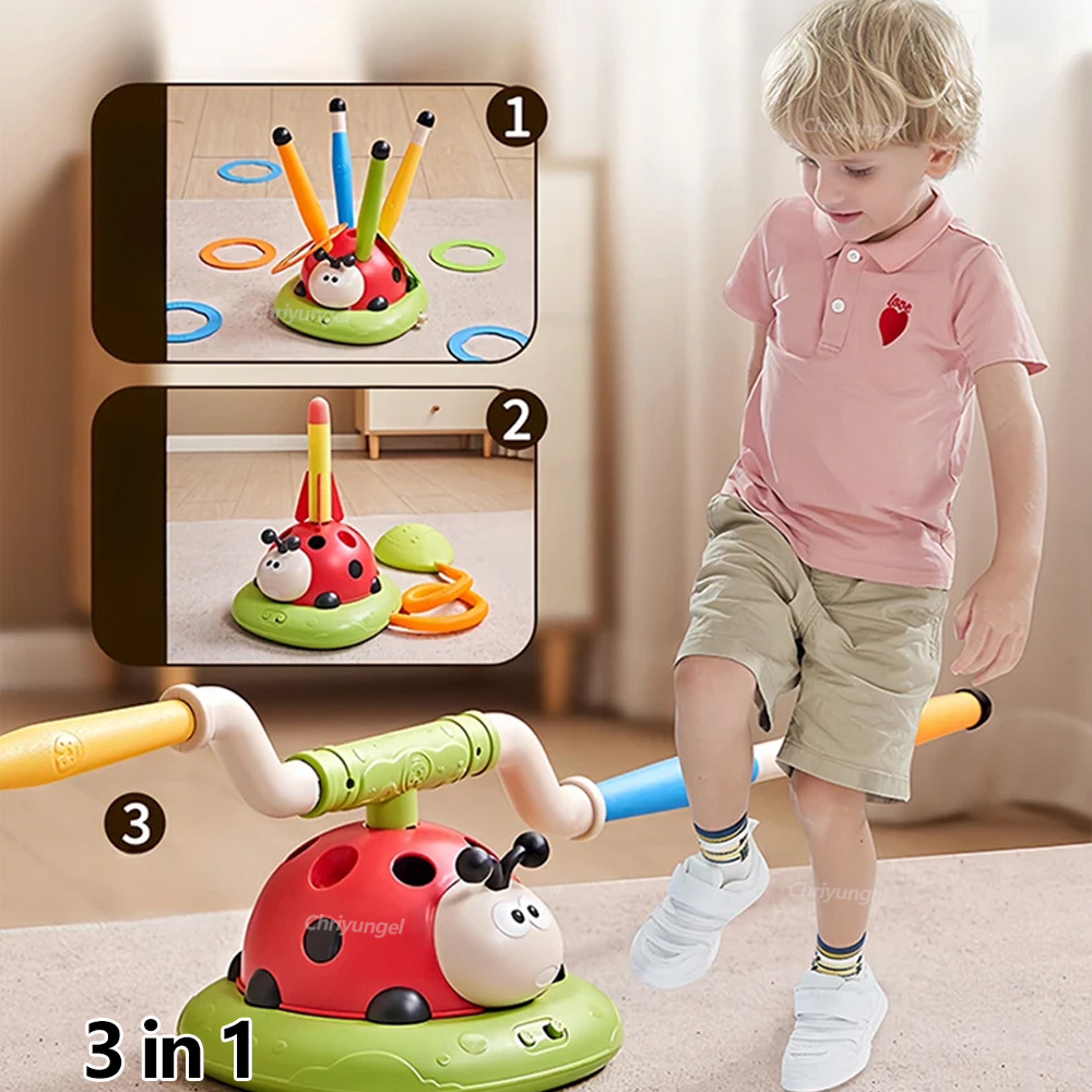Toss Ring Game  Rocket Launcher Toy Active Play Sports Set for Kids Outdoor Summer Toys  Gift for