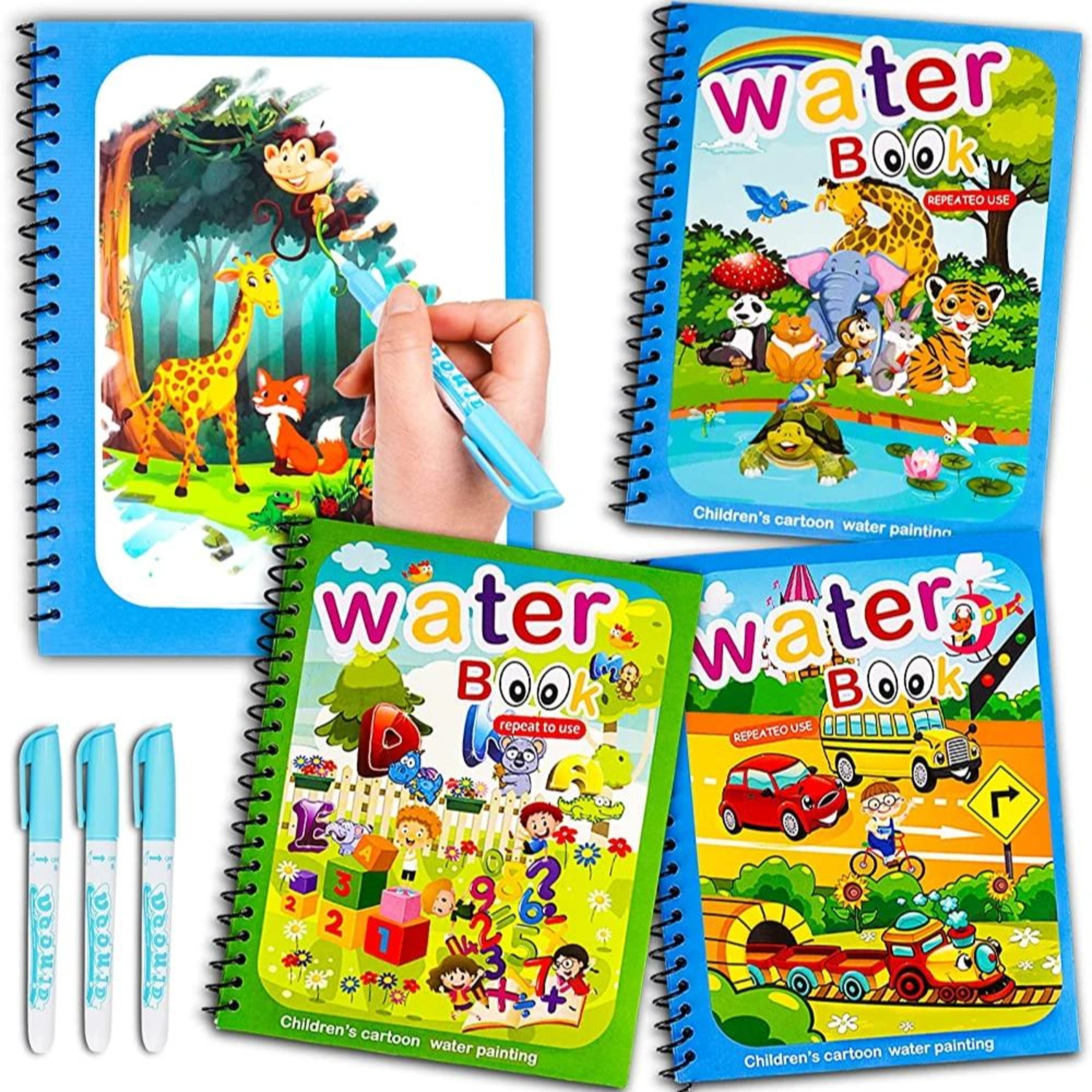 Reusable Magic Water Drawing Book Montessori Sensory Toy For Toddlers Educational Coloring Activity 0