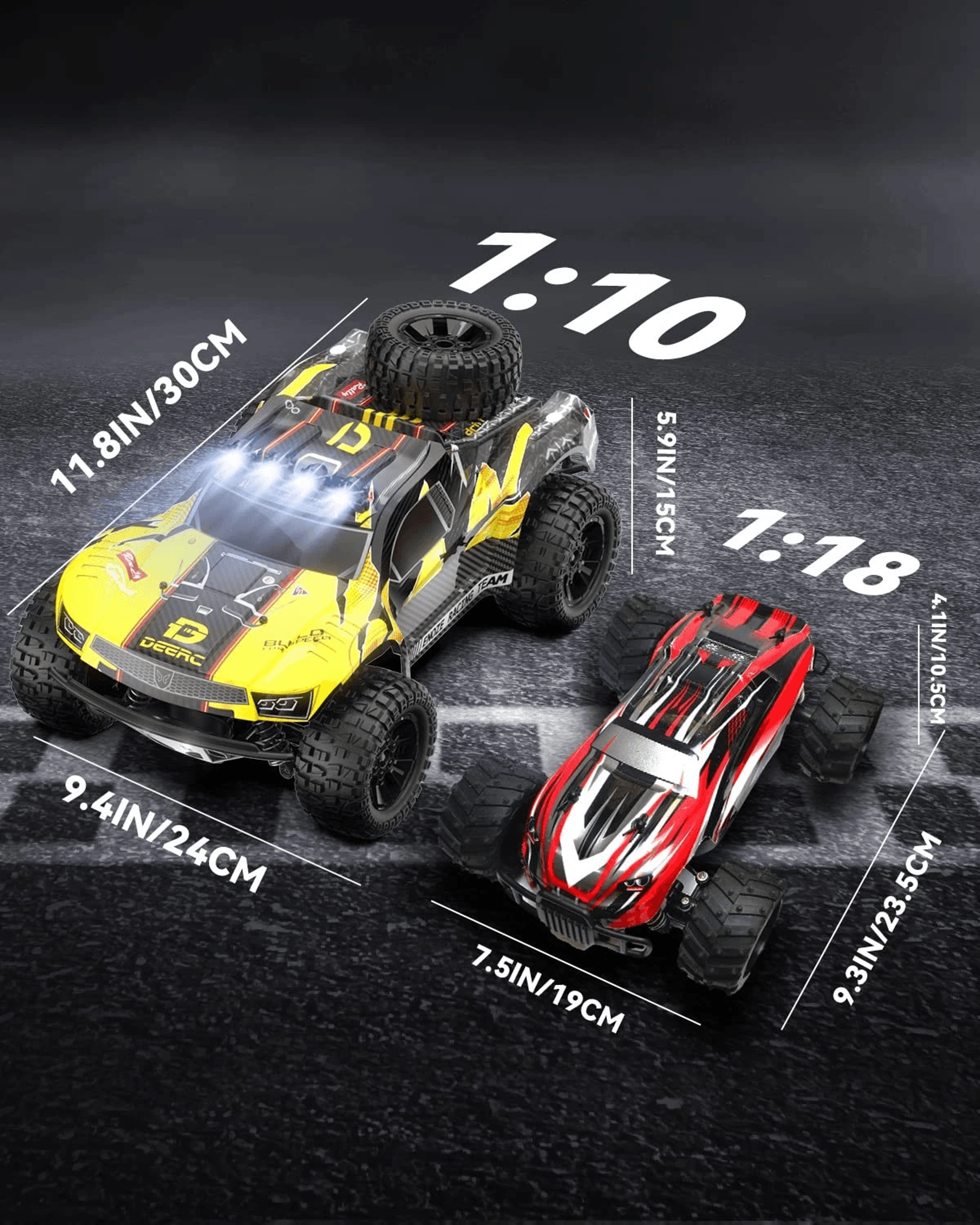 Extreme Speed Large RC Car Remote Control Off Road Truck 4WD Blazing Fast 48 KMH Performance 7