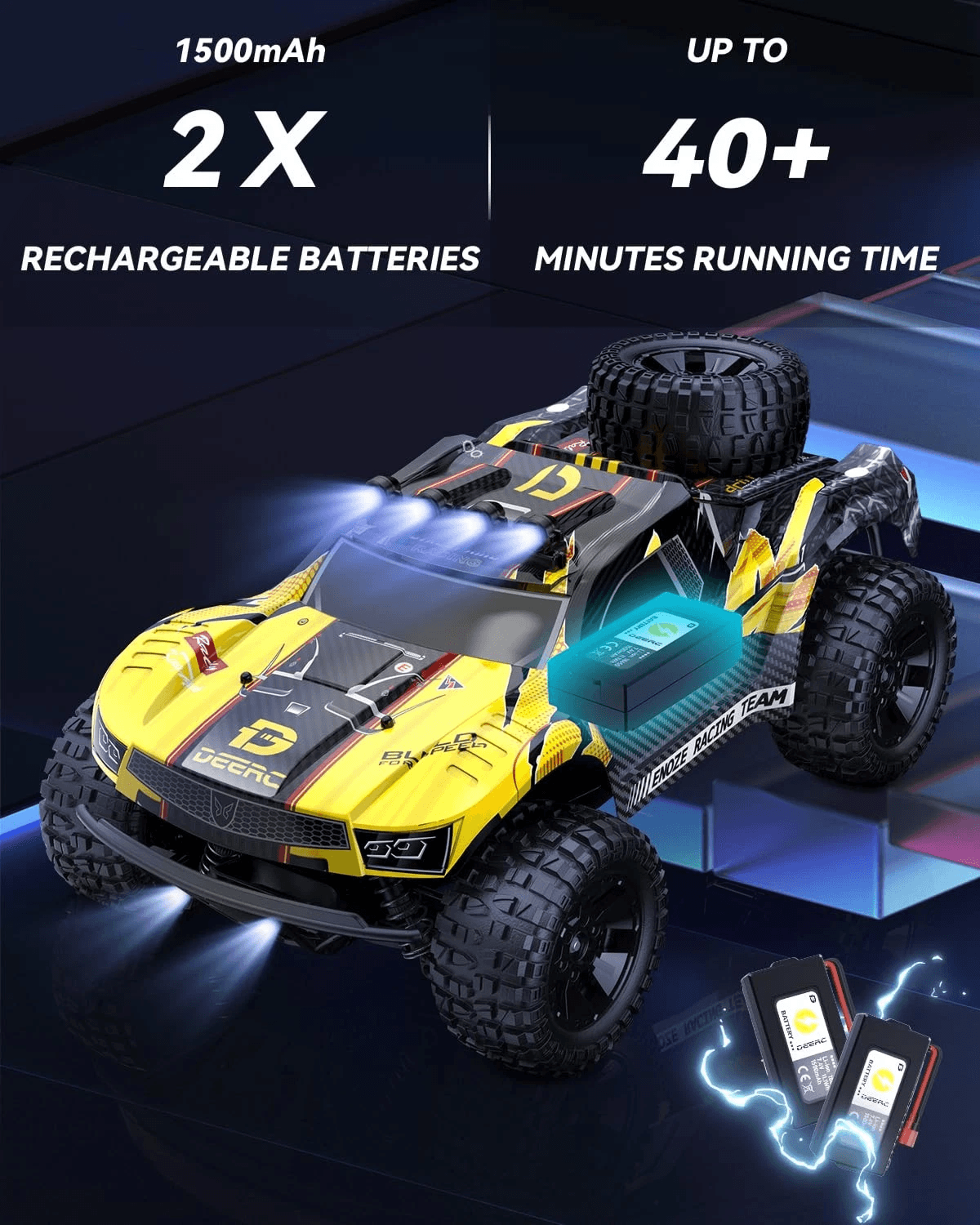 Extreme Speed Large RC Car Remote Control Off Road Truck 4WD Blazing Fast 48 KMH Performance 6