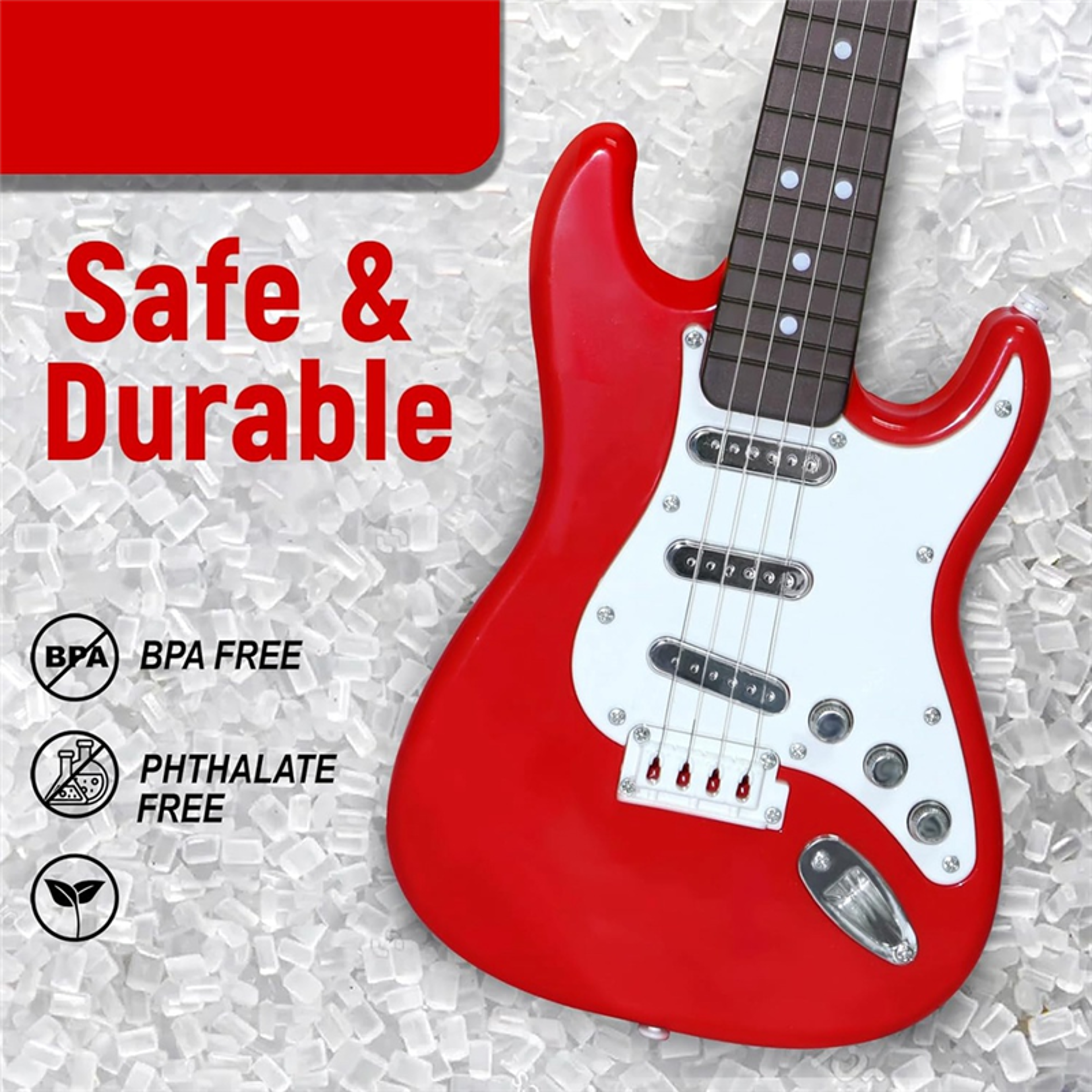 Kids Guitar Toy 4 String Toy Electric Guitar Musical Instrument For Children 2