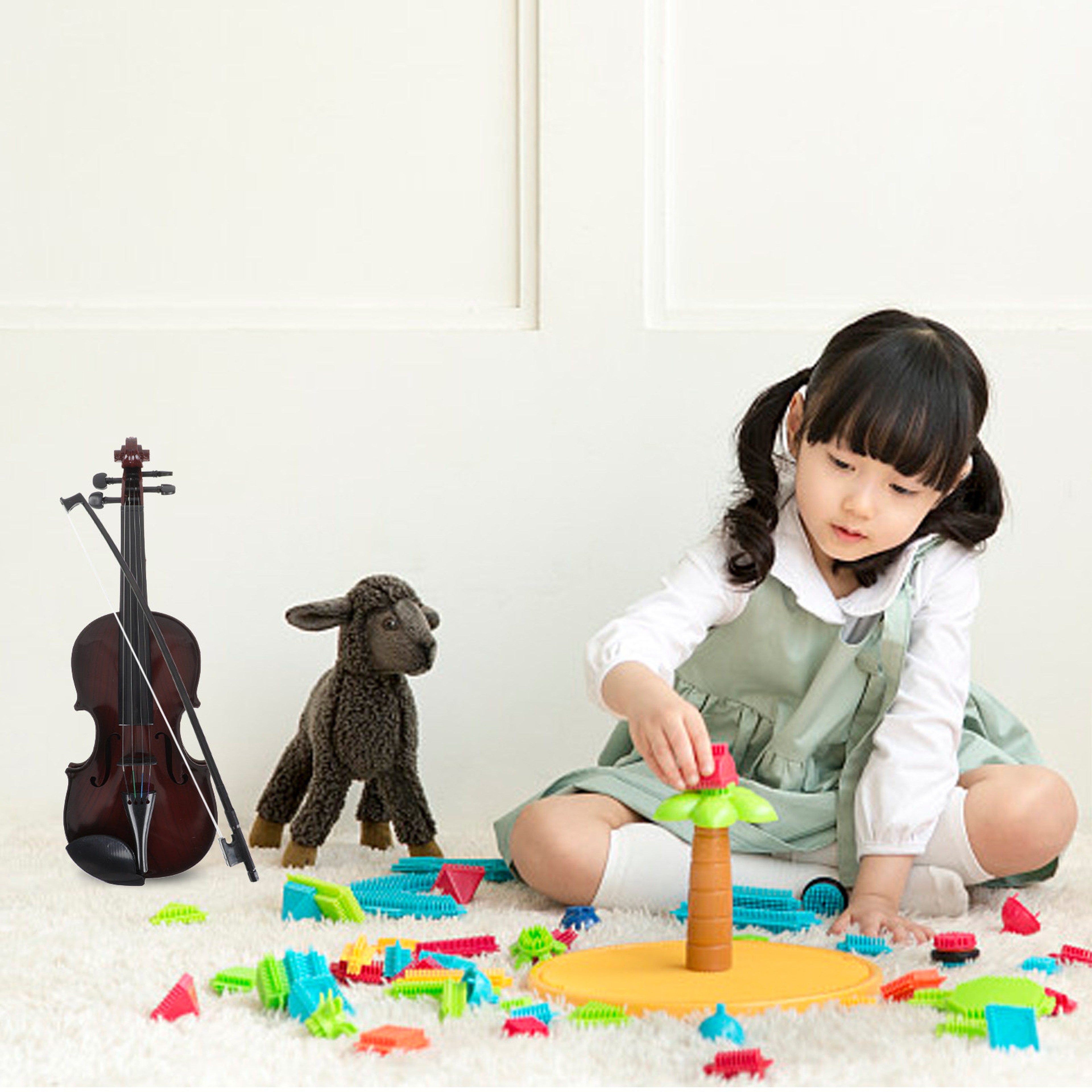 Kids Violin Toy for Beginners Educational Musical Instrument with Bow – view 2