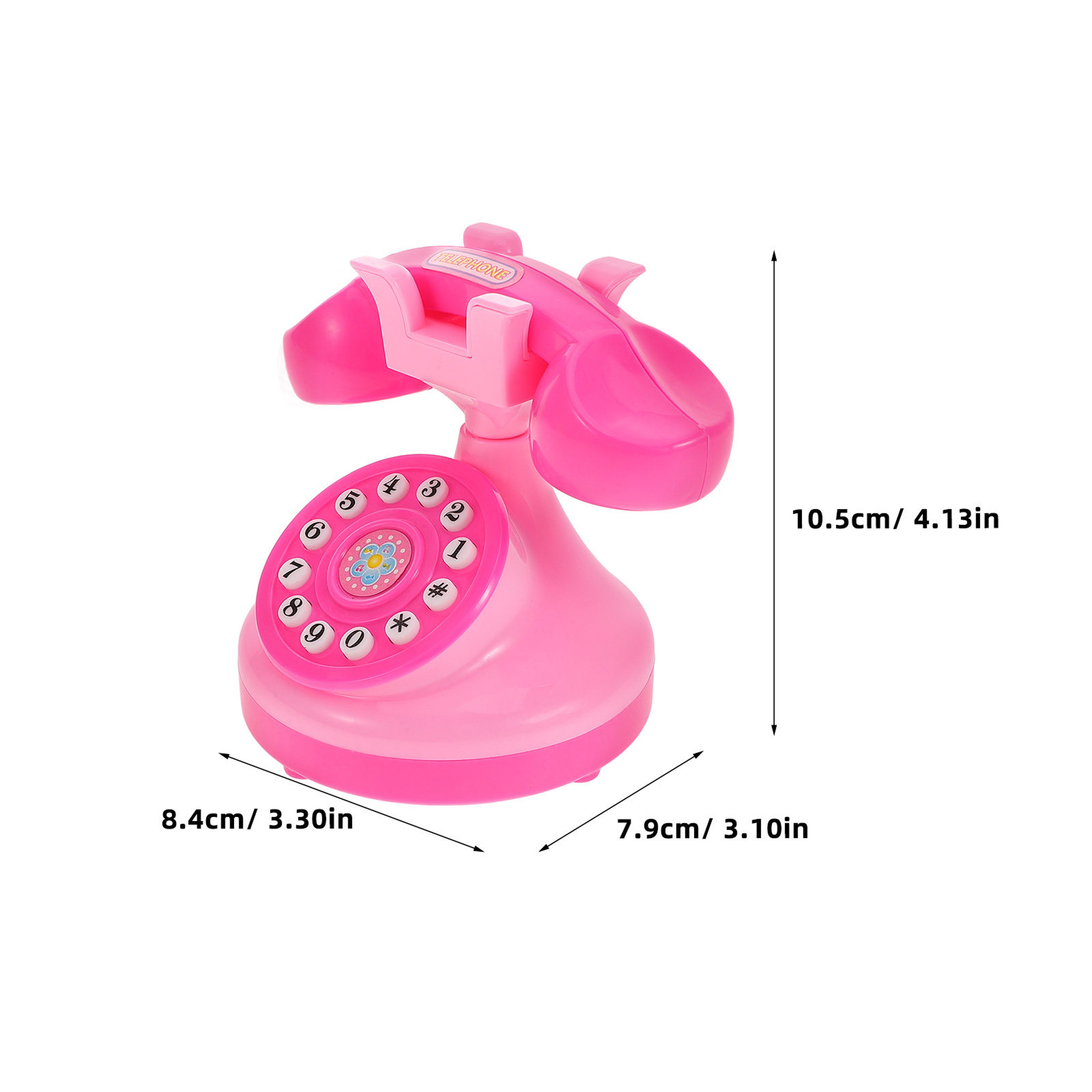 Retro Kids Pretend Play Phone Toy Telephone for Imaginative Role Play – view 3