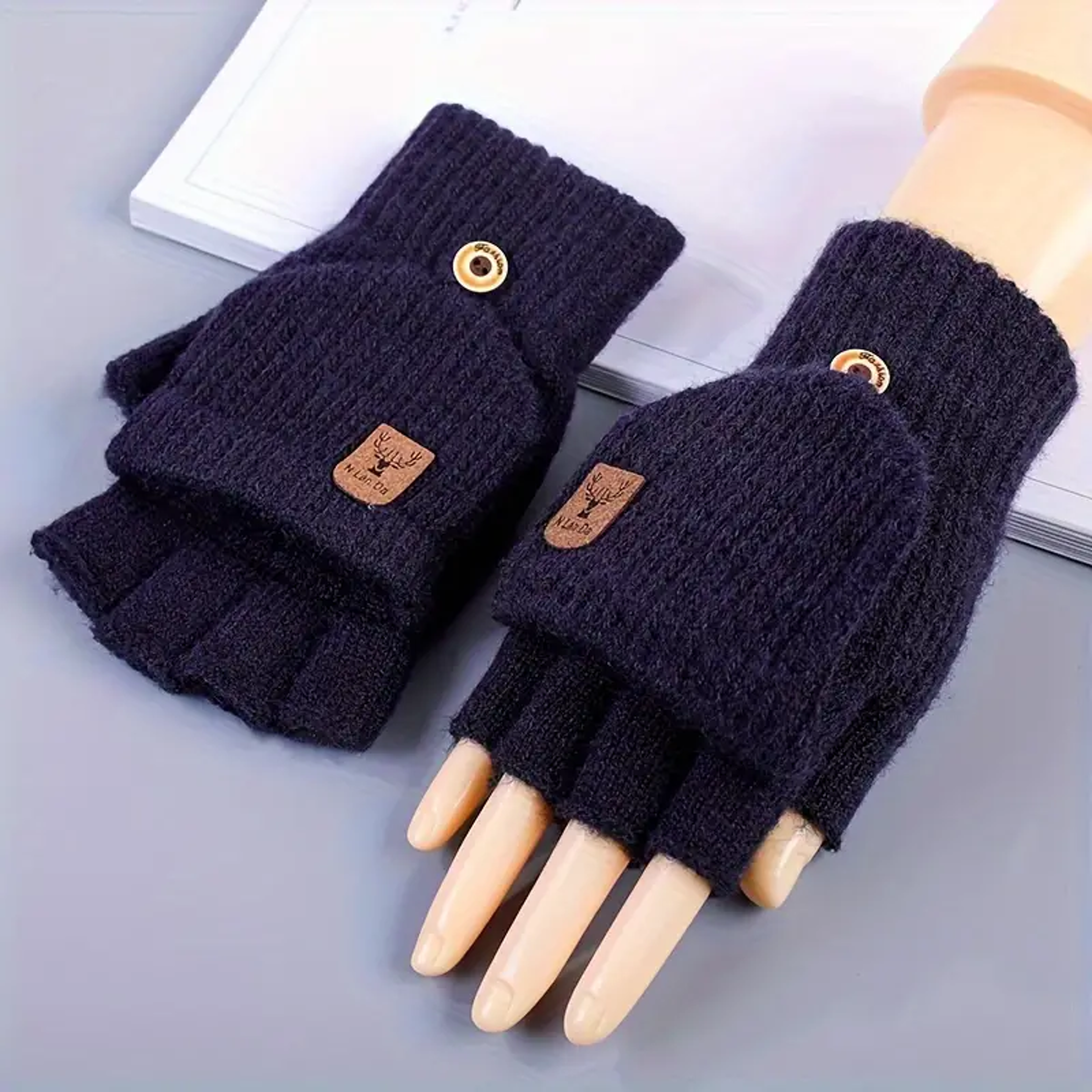 Thickened Fingerless Gloves Warm Touchscreen Gloves for Students, Men & Women – view 10
