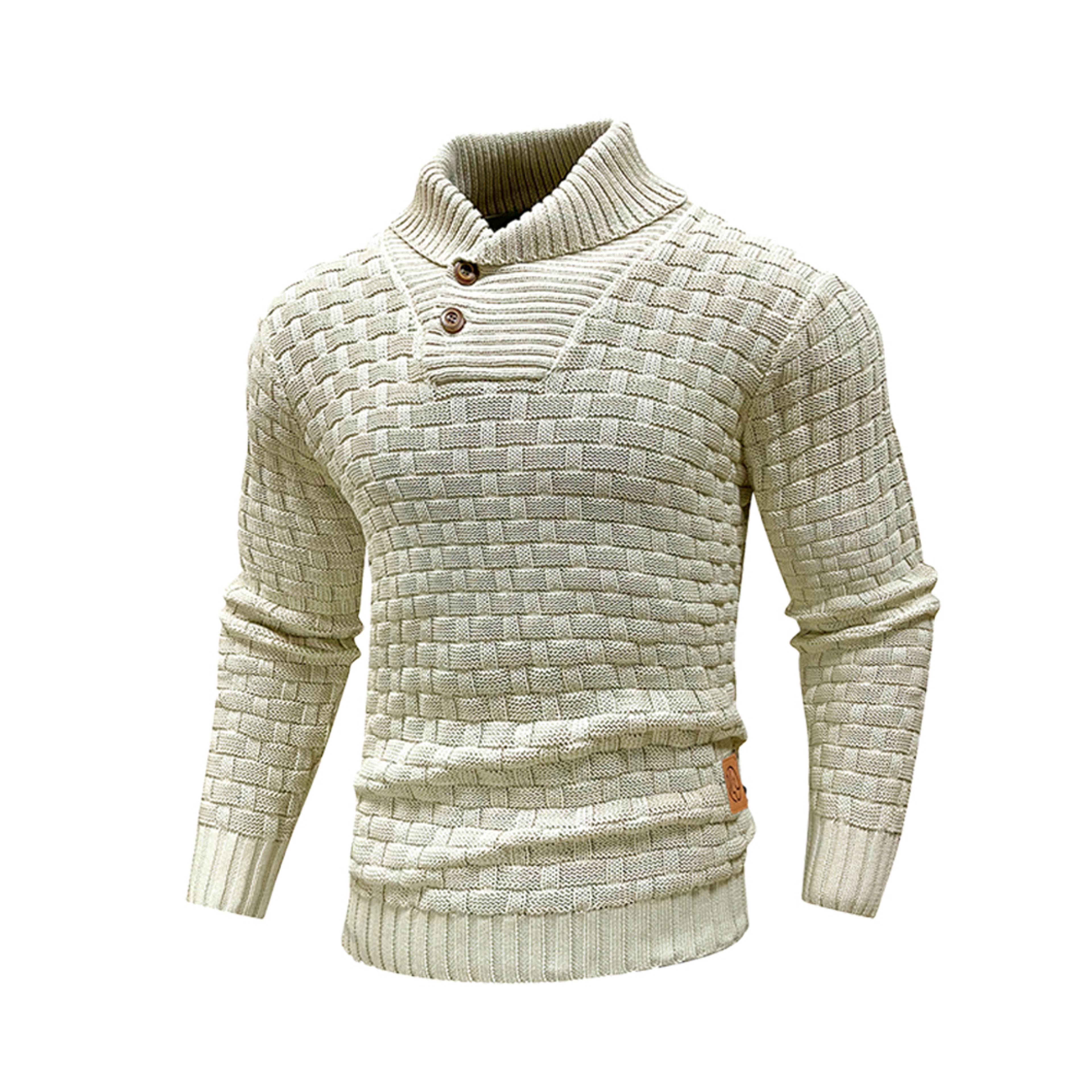 Mens Knitted Sweater Casual Crew Neck Warm Long Sleeve Comfortable Pullover Textured Ribbed Edge To 6