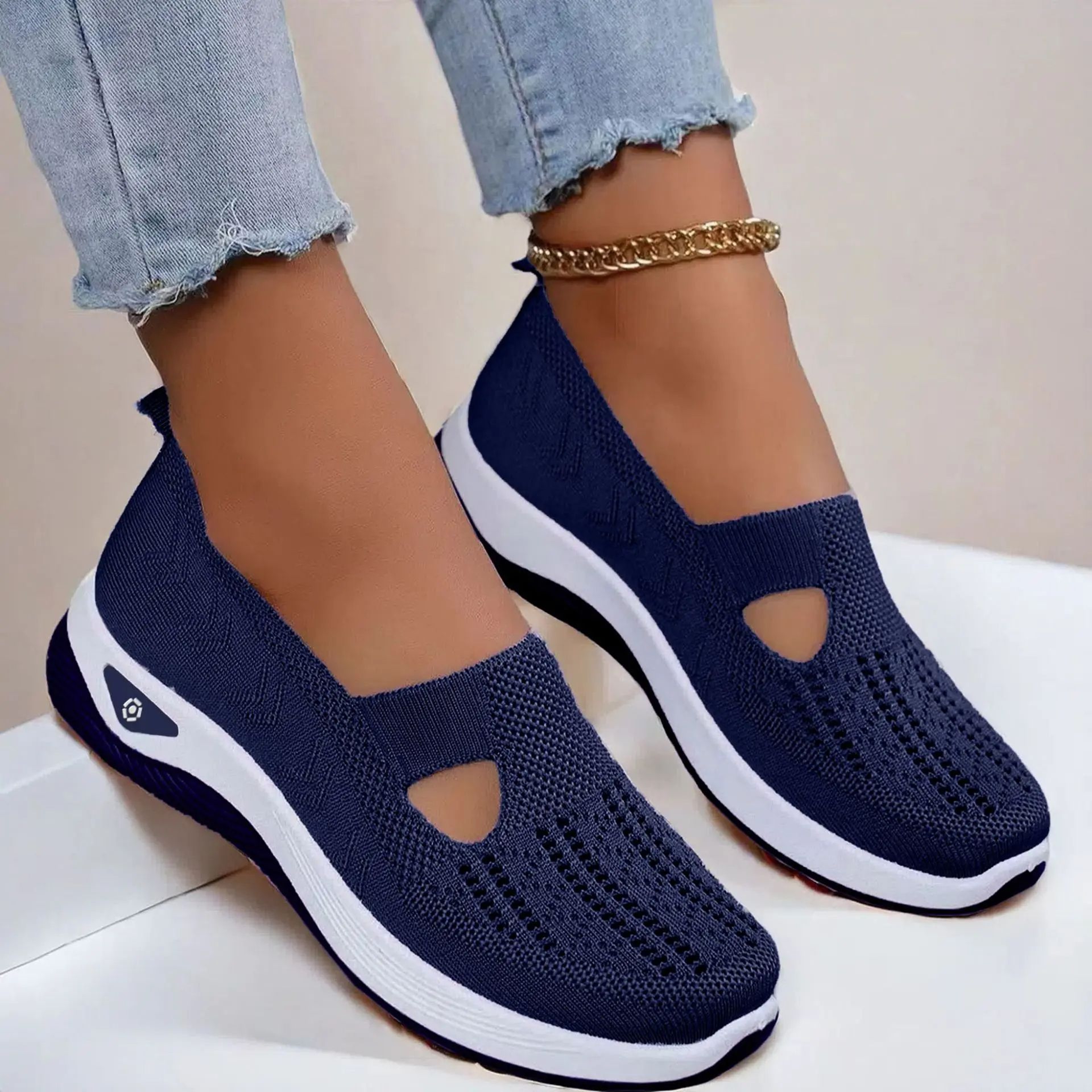 NonSlip Shoes For Elderly Women Designed For Stability Soft Sole Walking Flats For Daily Use 2