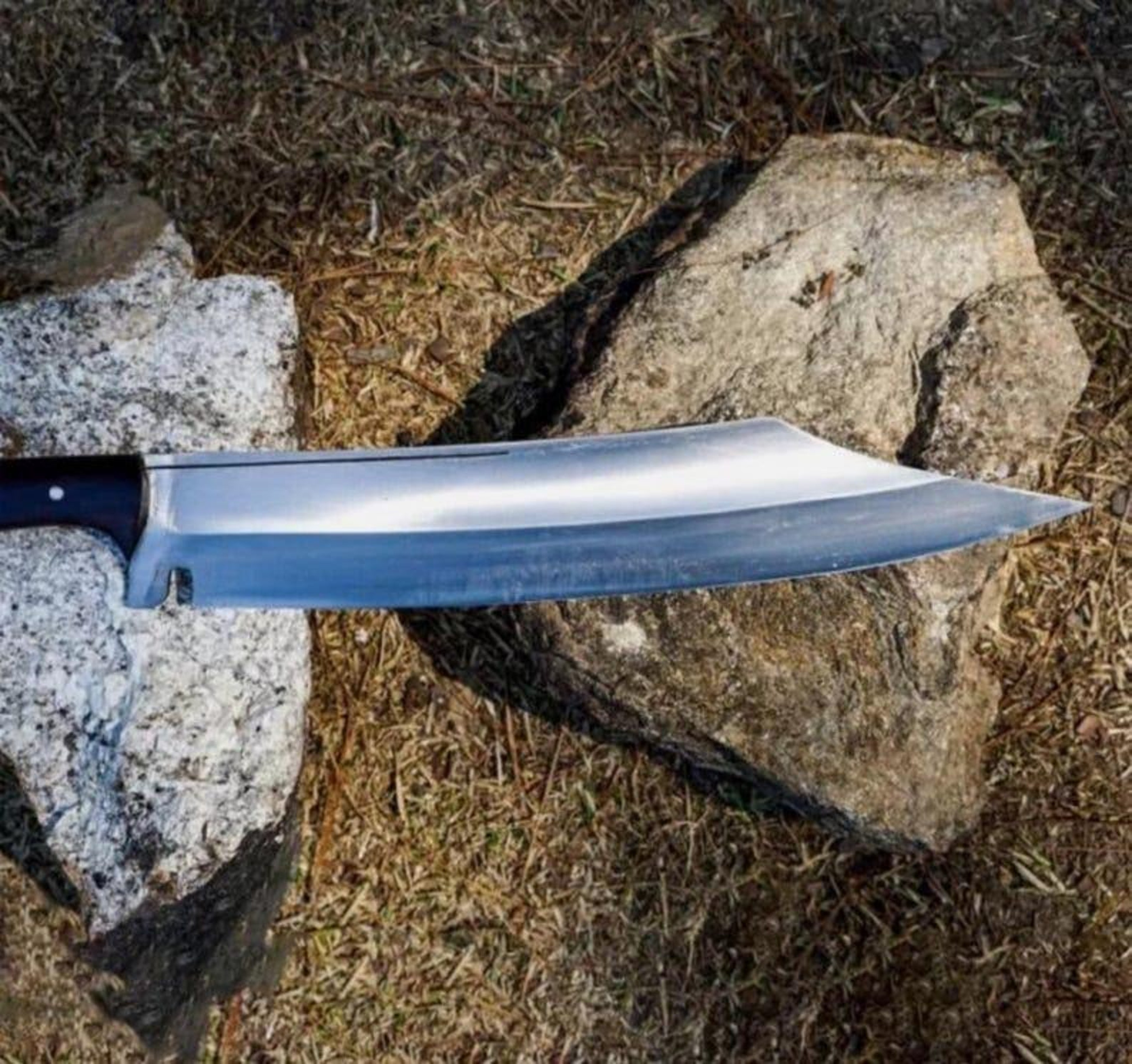 Handcrafted High Carbon Steel Kukri Machete With Hardwood Handle  Leather Sheath  Bushcraft Surviva 1