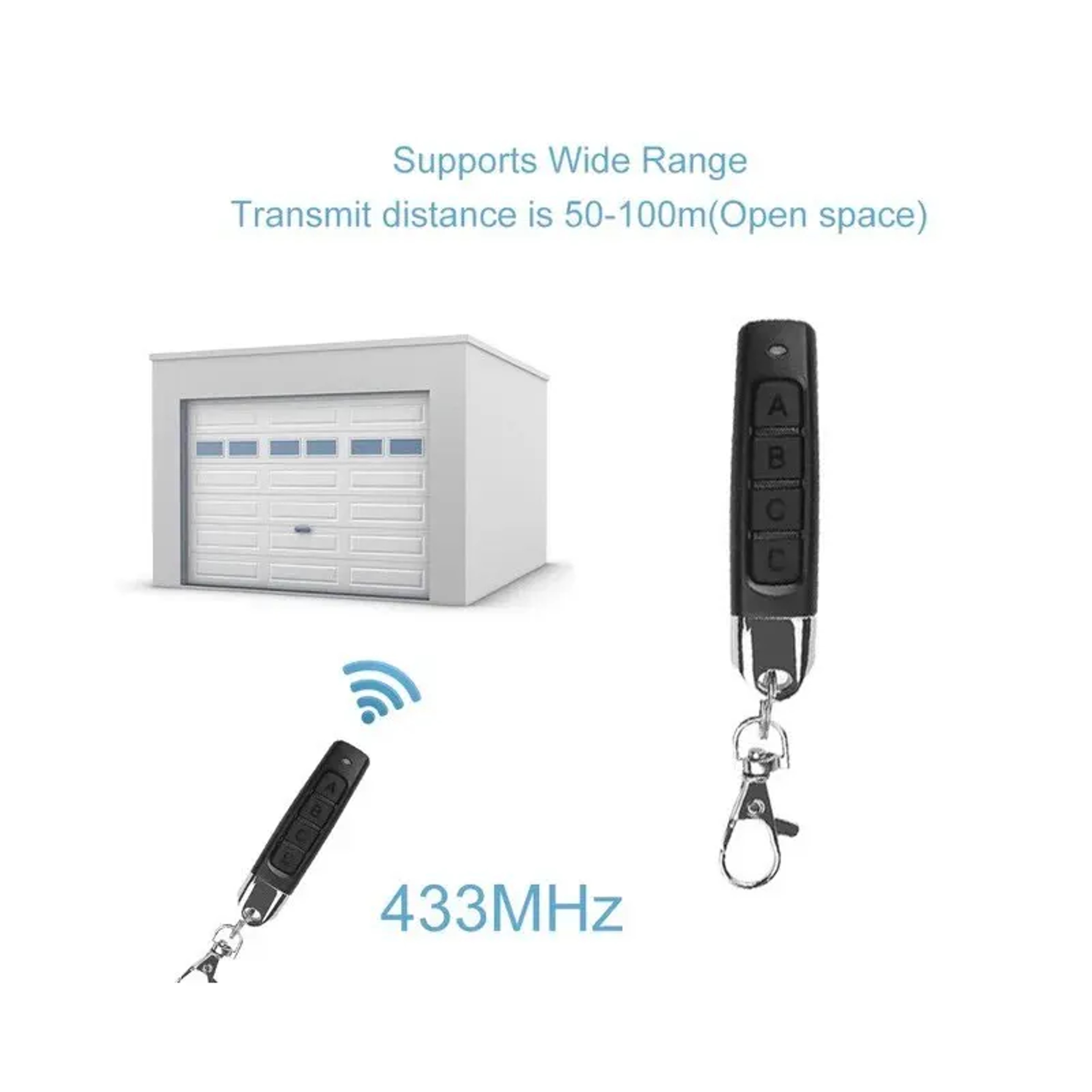 Electric Garage Door Opener Remote 433MHz Auto Copy Duplicator Clone Transmitter Controller 2