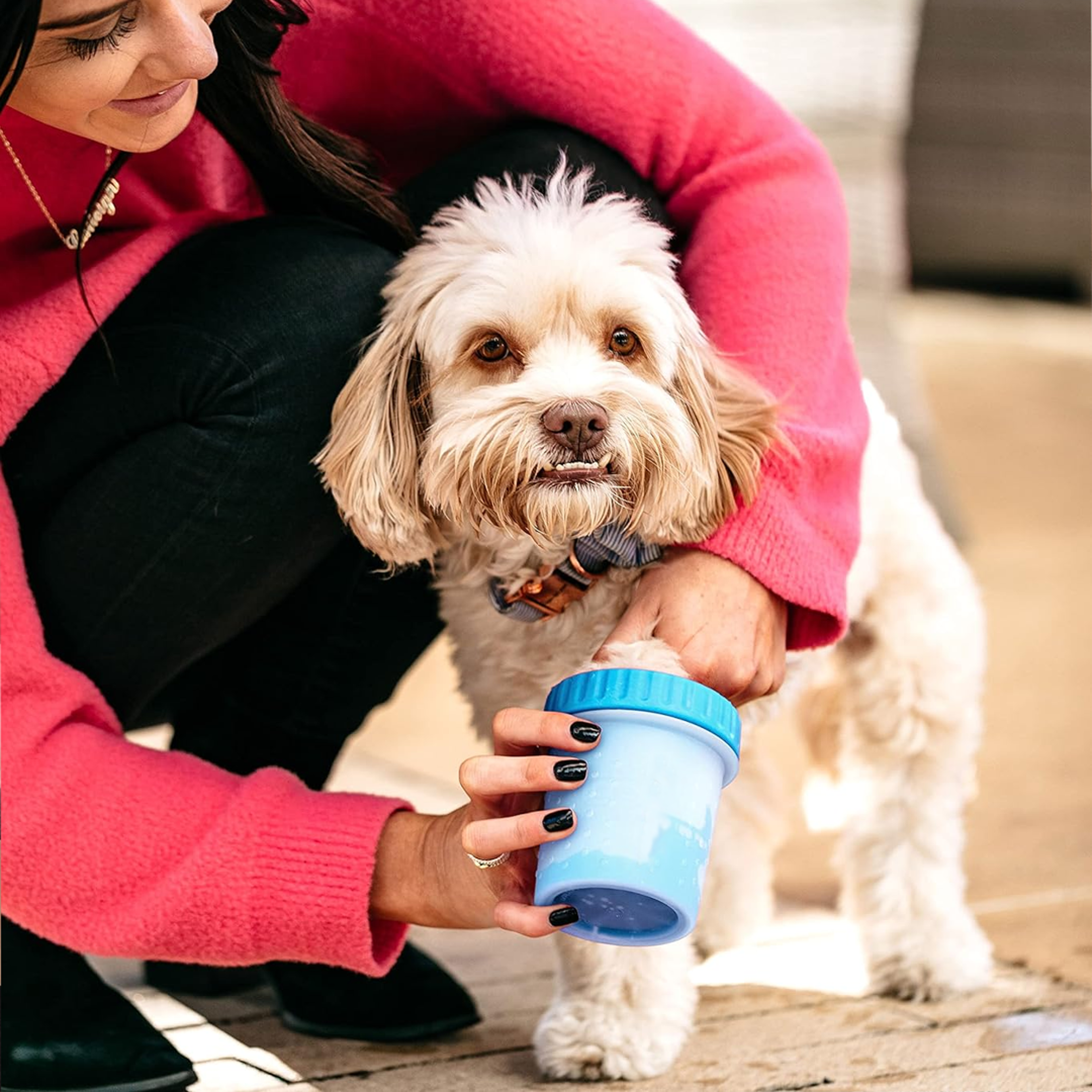 Dog Paw Cleaner  Portable Pet Paw Washer  Scrubber