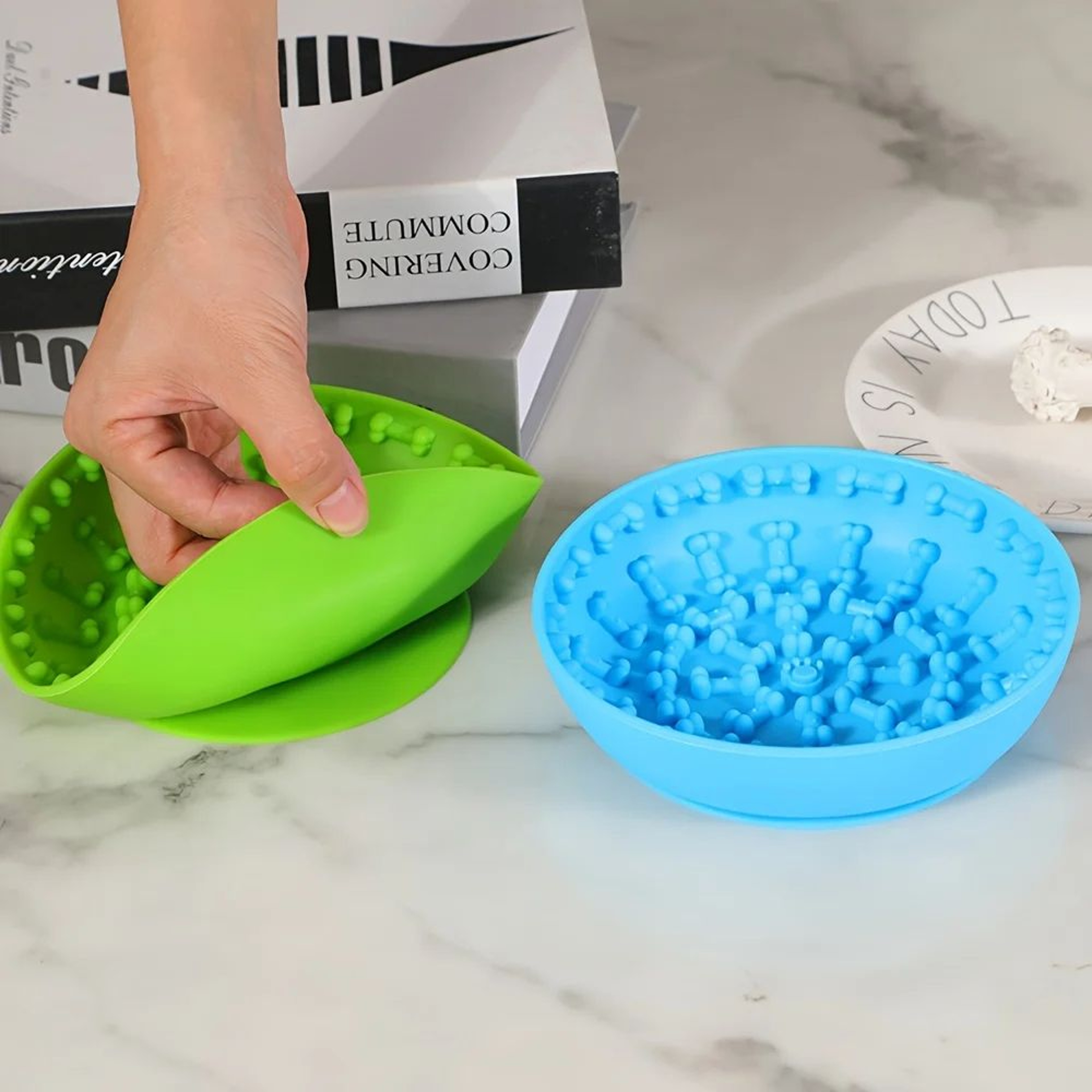 Dog Lick Mat With Suction Cups  Soothing Anxiety Licking Pad For Dogs 0