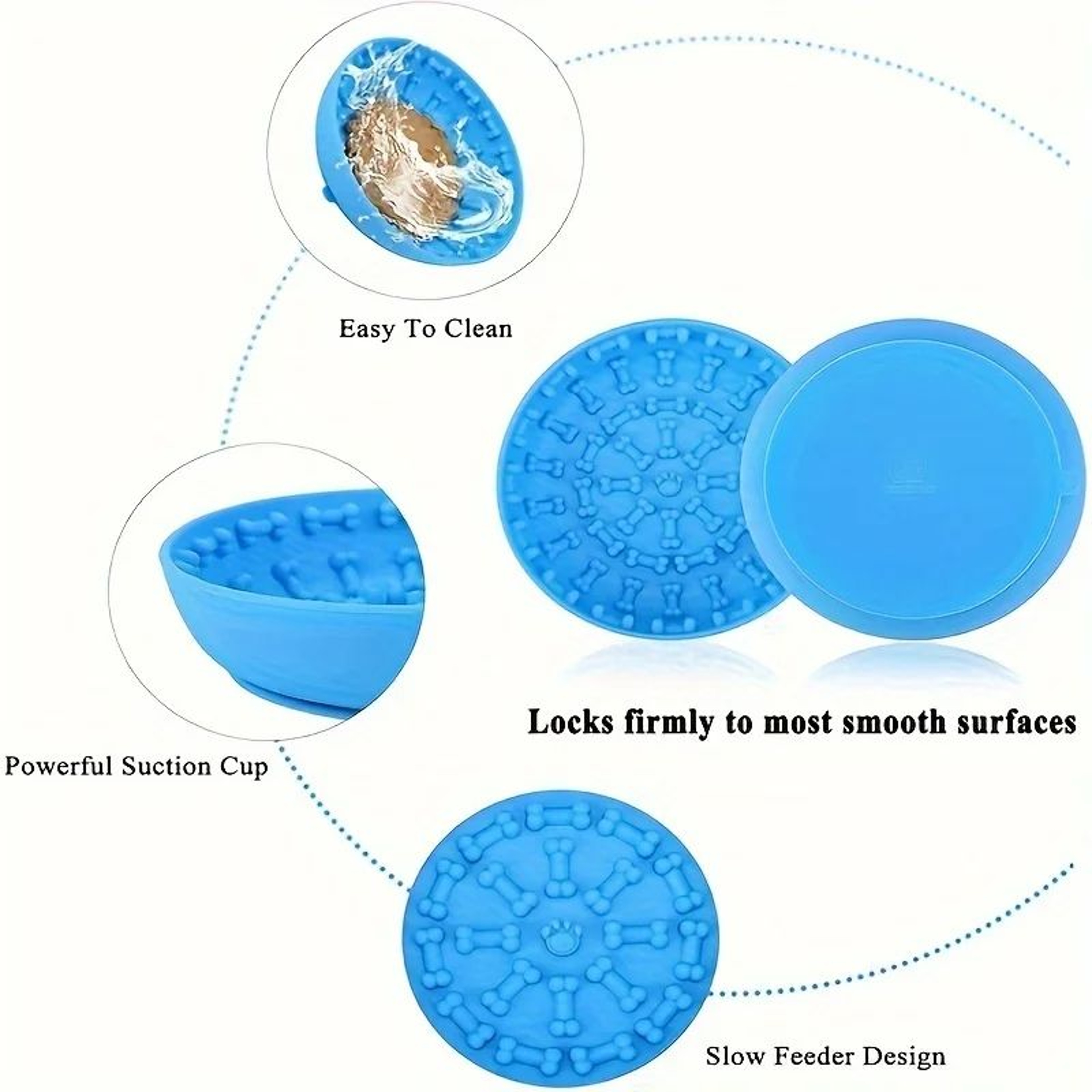 Dog Lick Mat With Suction Cups  Soothing Anxiety Licking Pad For Dogs 3
