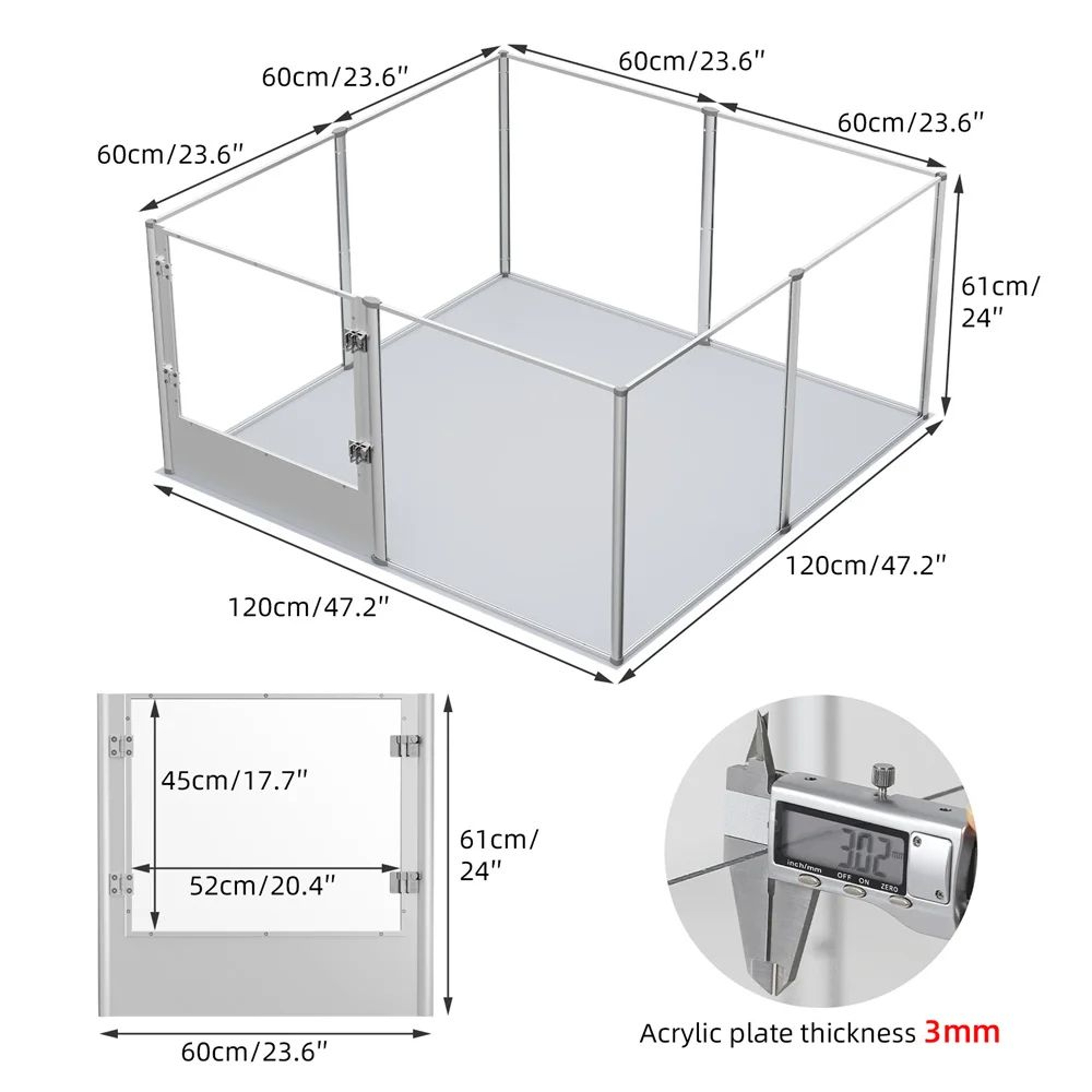 Extra Large Dog Playpen Acrylic Enclosure With Waterproof Fertility Pad Pet Animal Bunny Ferrets Do 5